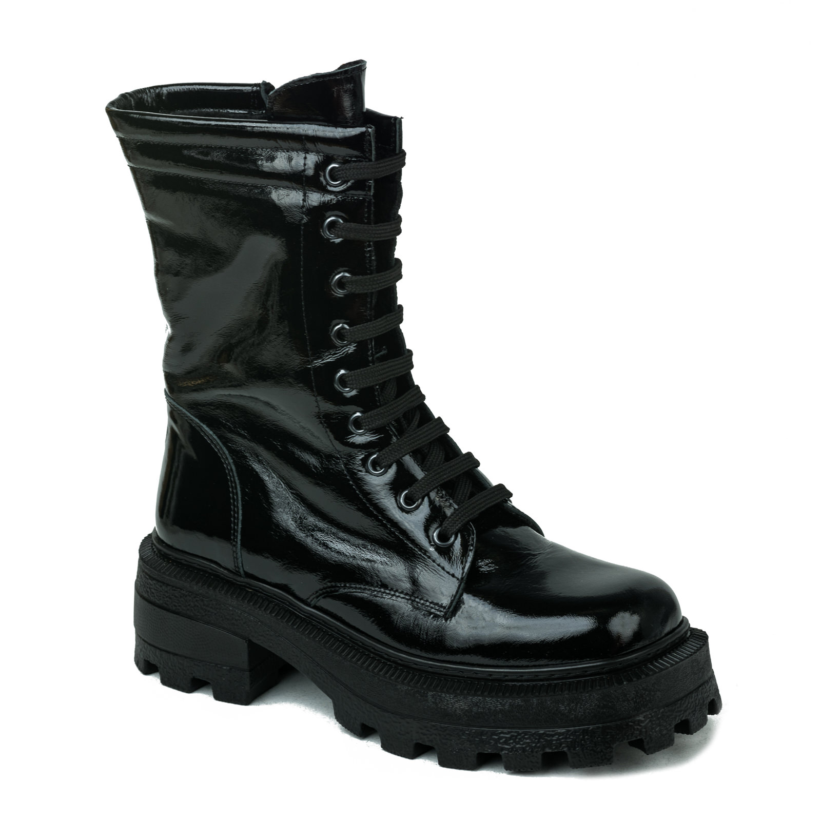 Leather WATERPROOF boots B076 - BLACK