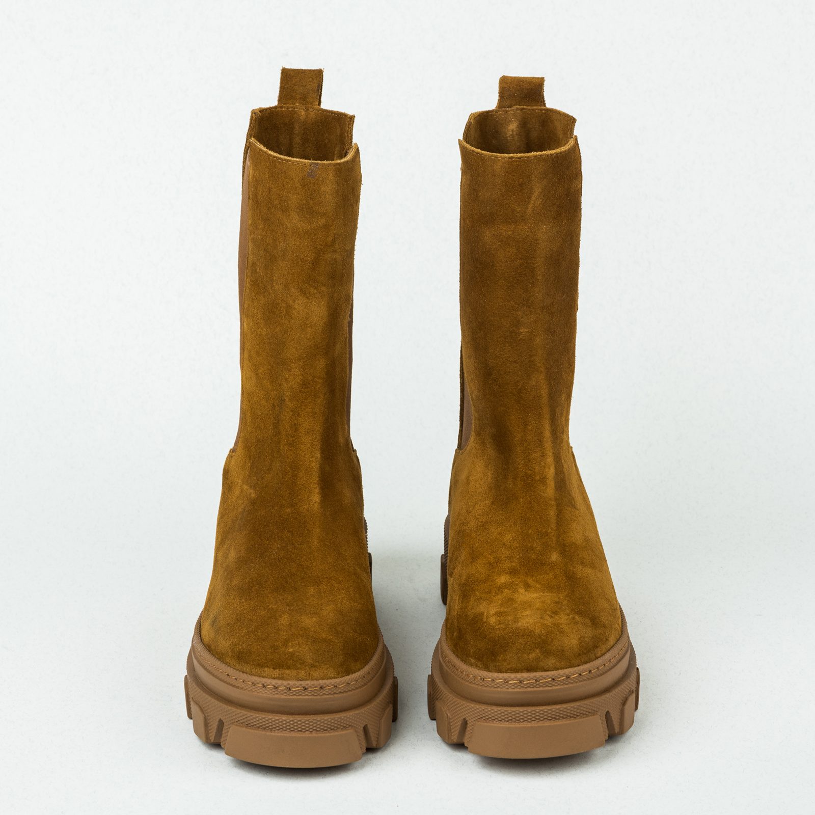 Leather WATERPROOF boots B077 - CAMEL