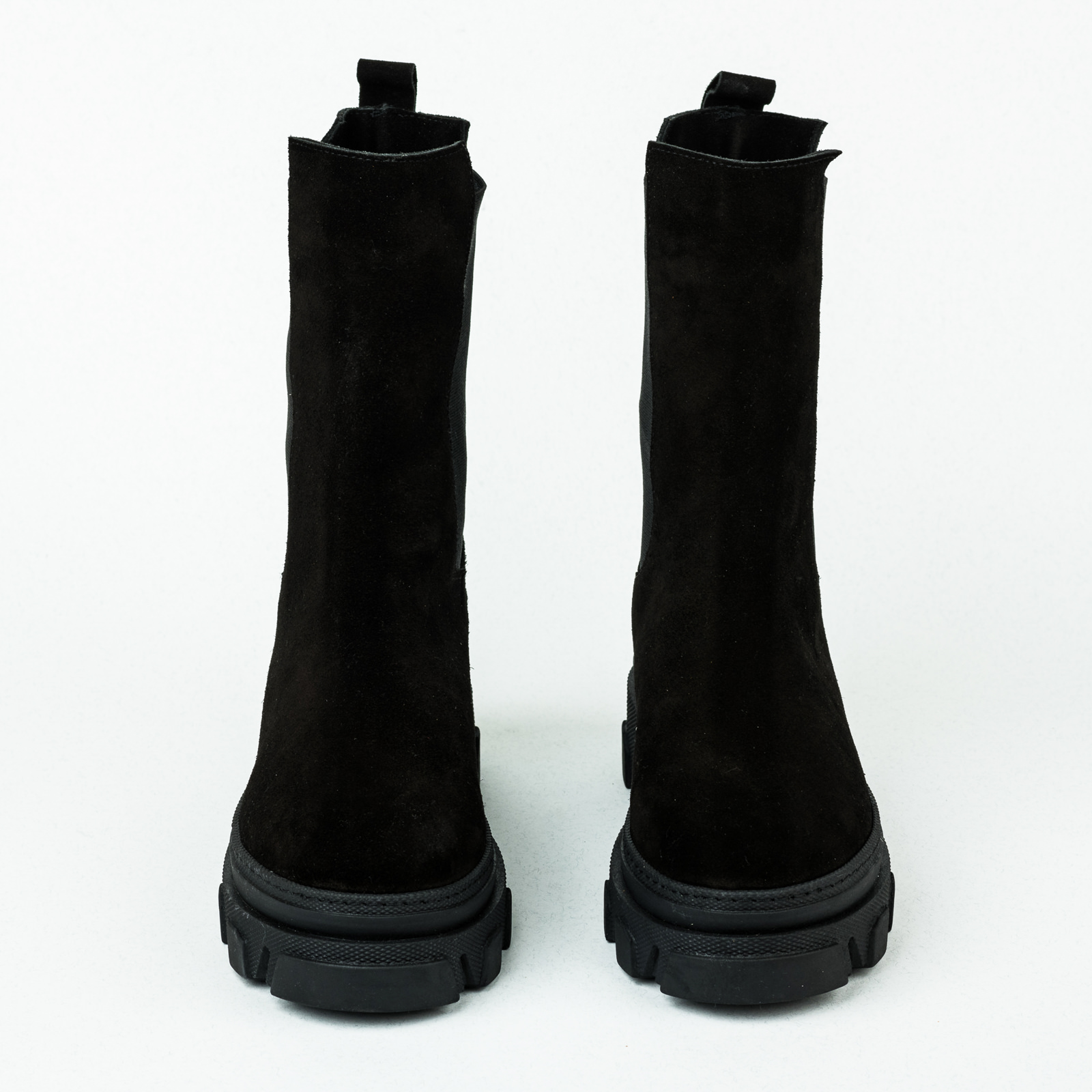 Leather WATERPROOF boots B079 - BLACK