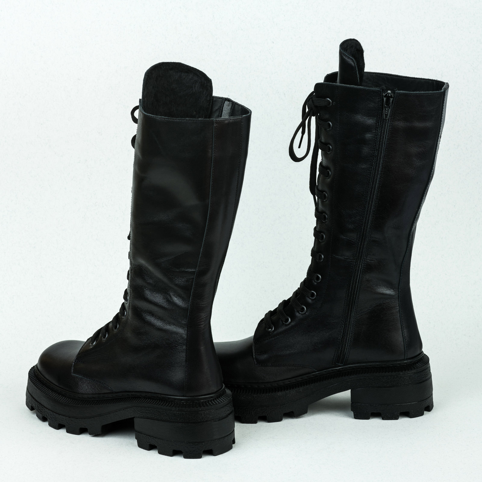 Leather WATERPROOF boots B090 - BLACK