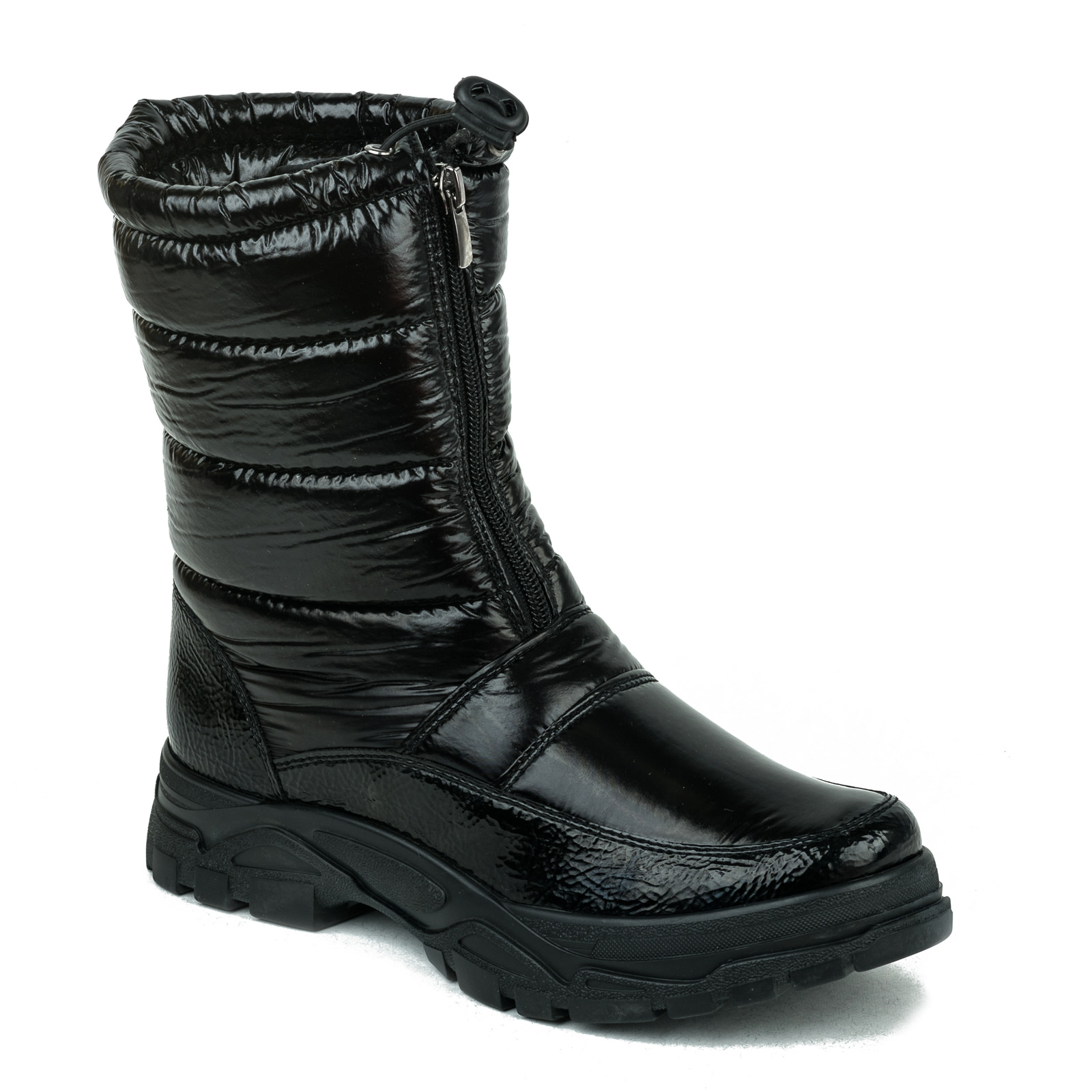Leather boots B093 - BLACK