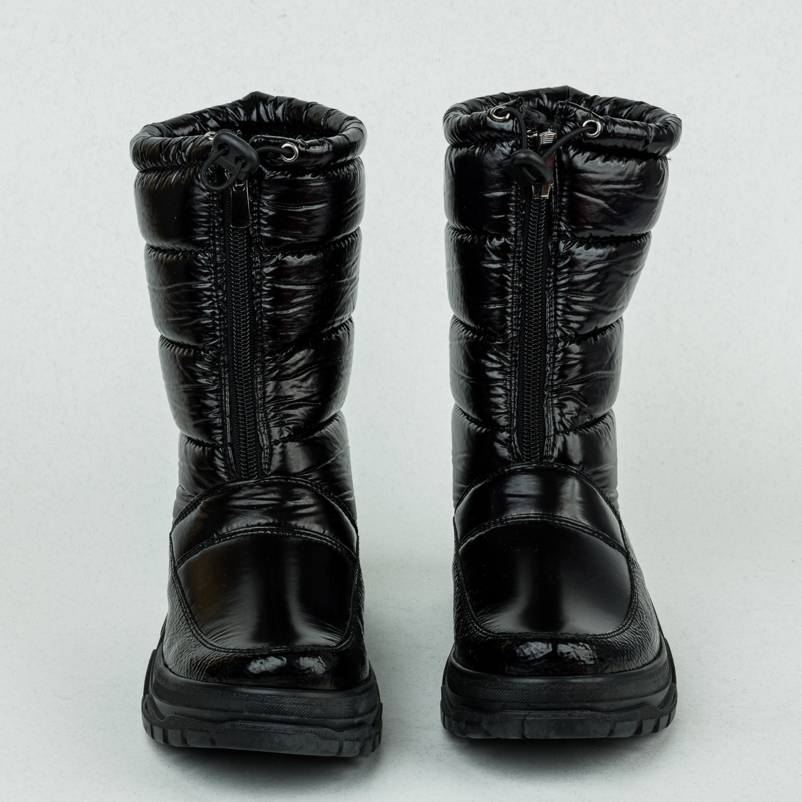 Leather boots B093 - BLACK