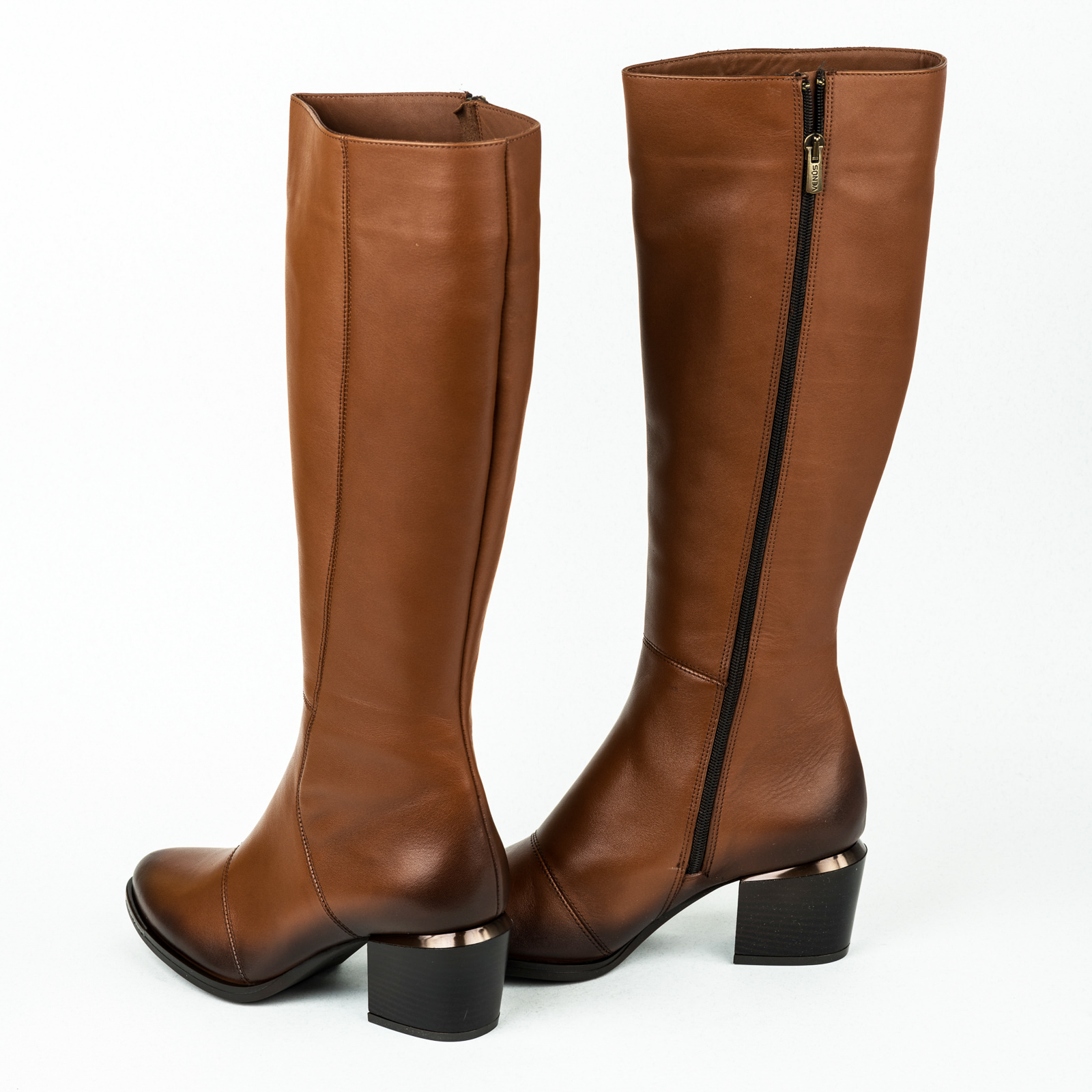 Leather boots B095 - CAMEL