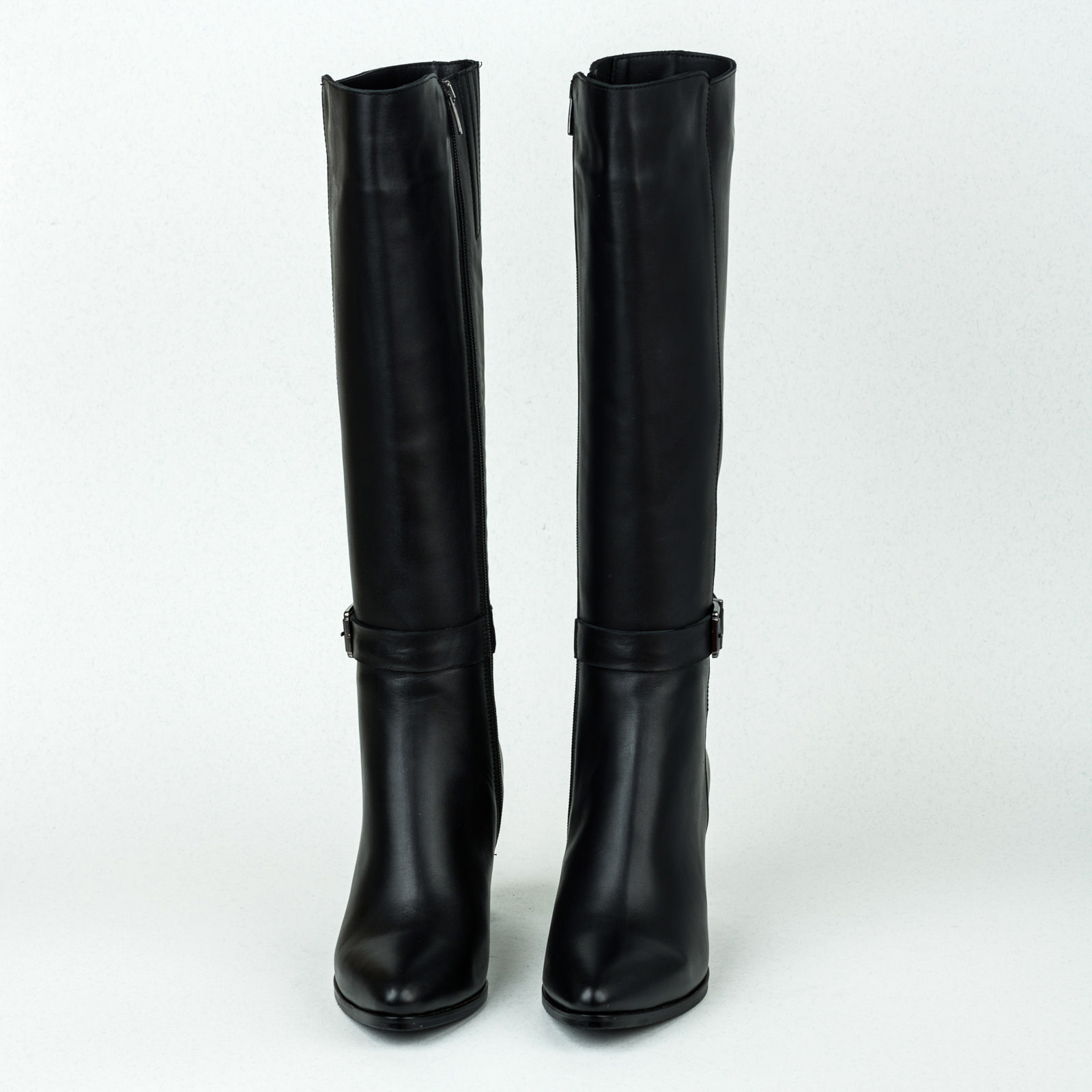 Leather boots B097 - BLACK