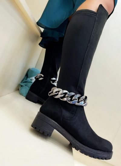 Women boots FIONA VELOUR - BLACK