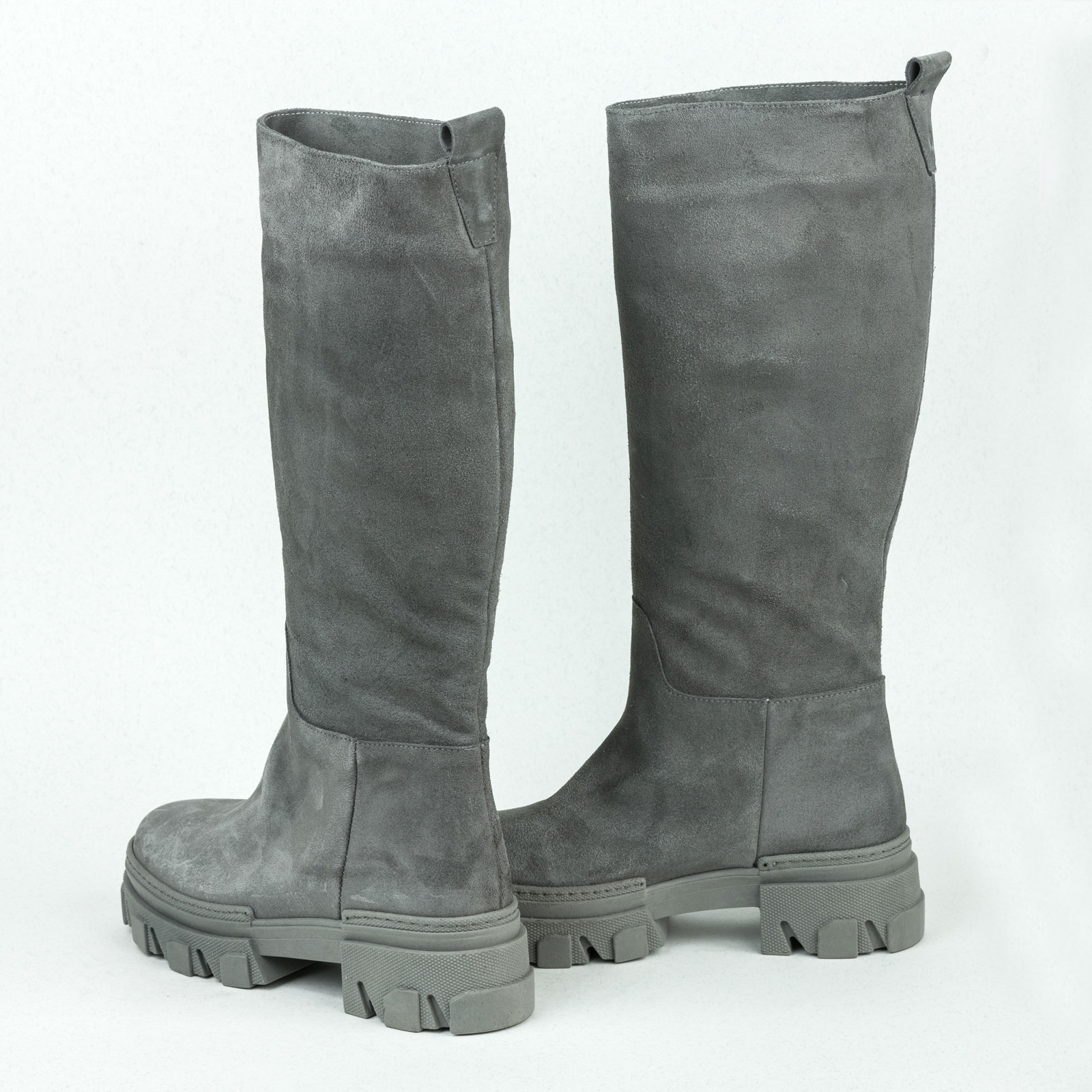 Leather WATERPROOF boots B127 - GREY
