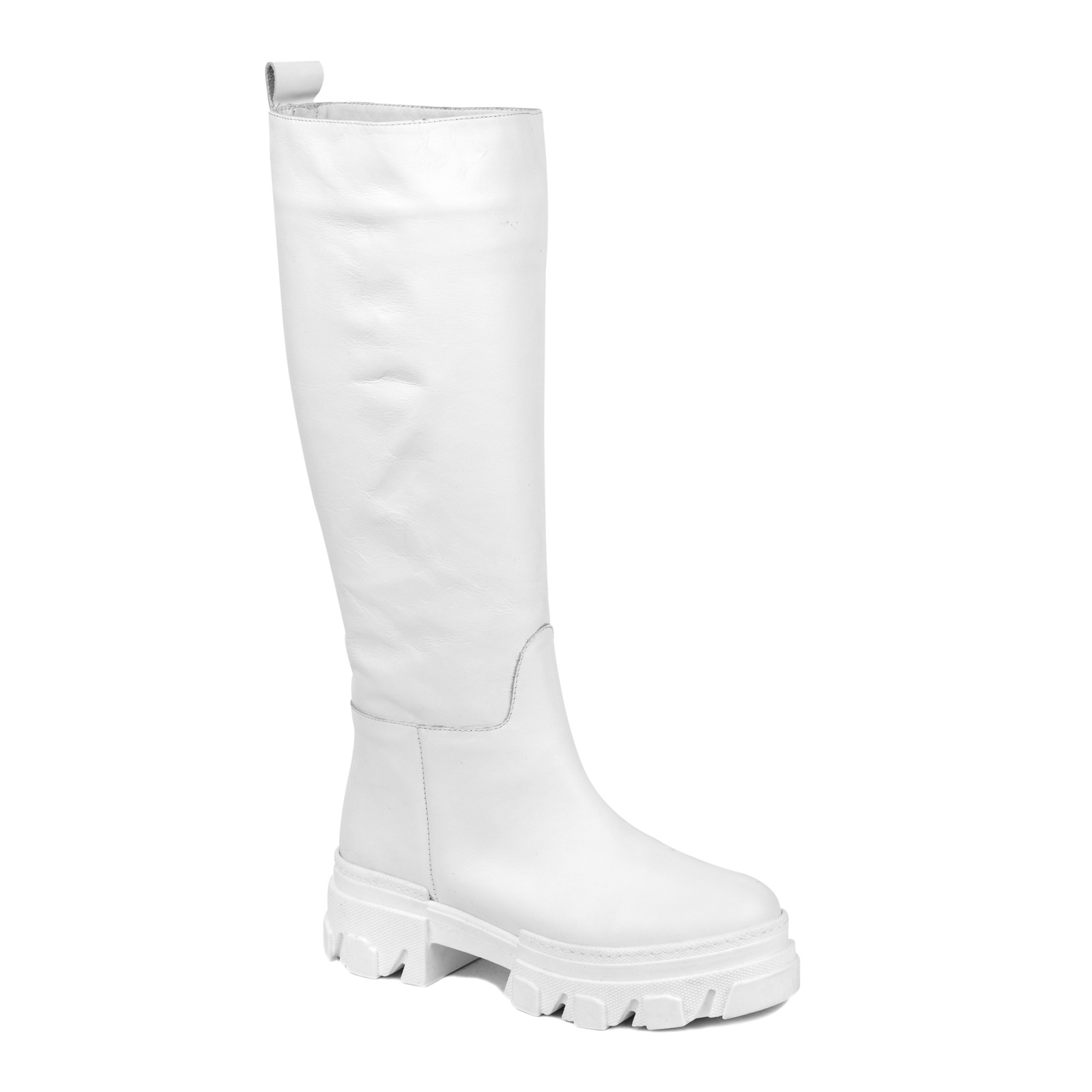 Leather WATERPROOF boots B128 - WHITE