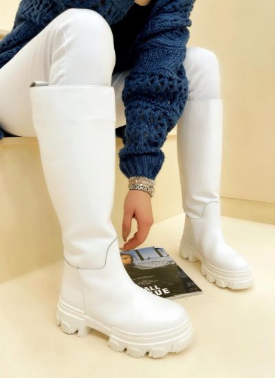 Leather WATERPROOF footwear BUTOOL - WHITE