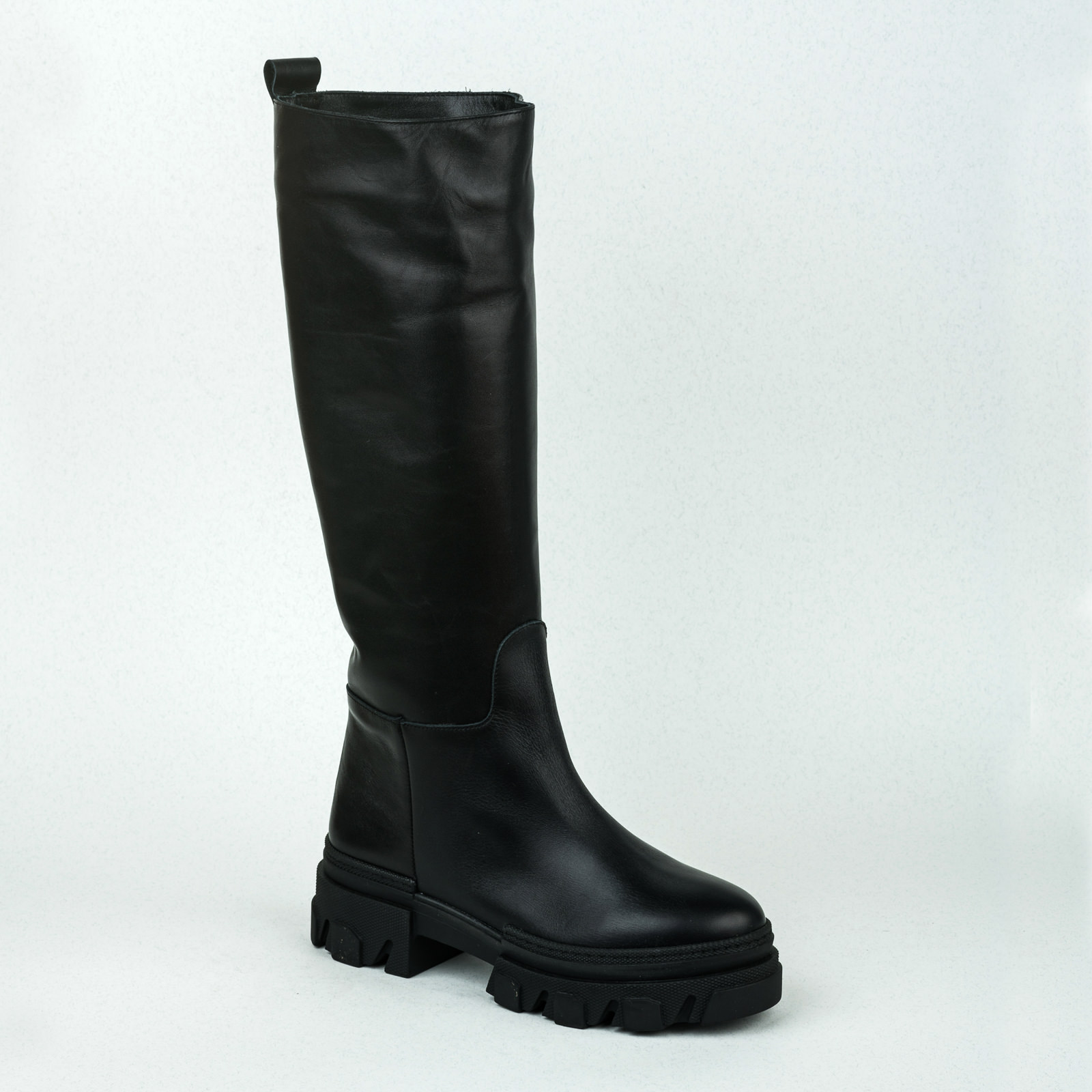 Leather WATERPROOF boots B128 - BLACK