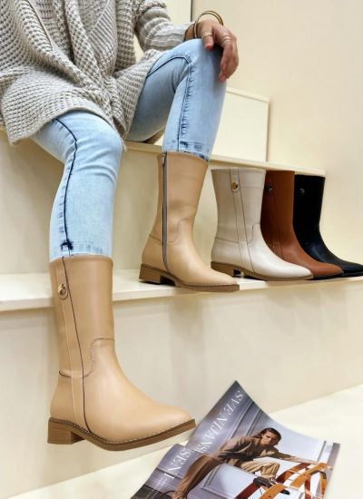 Women ankle boots KAYCIE - BEIGE