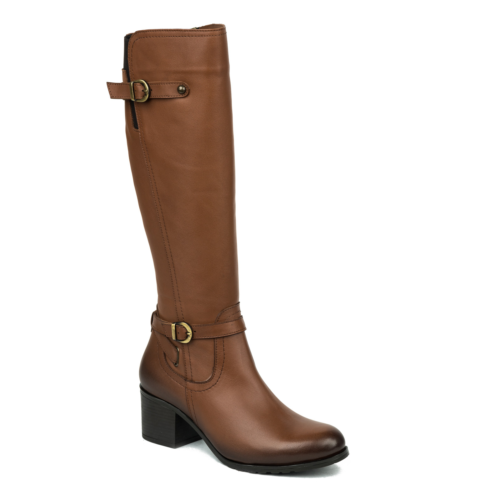 Leather boots B147 - CAMEL