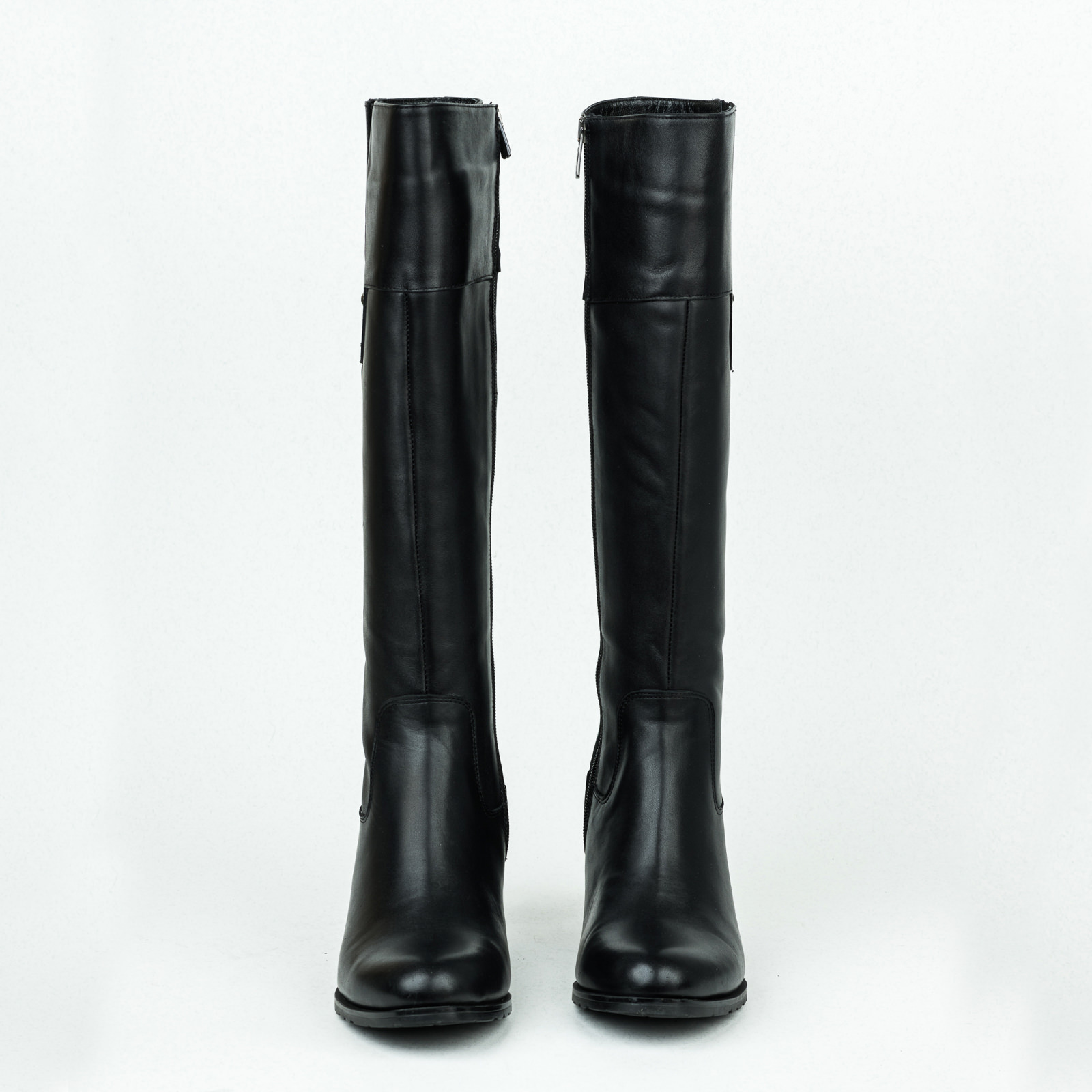 Leather boots B148 - BLACK
