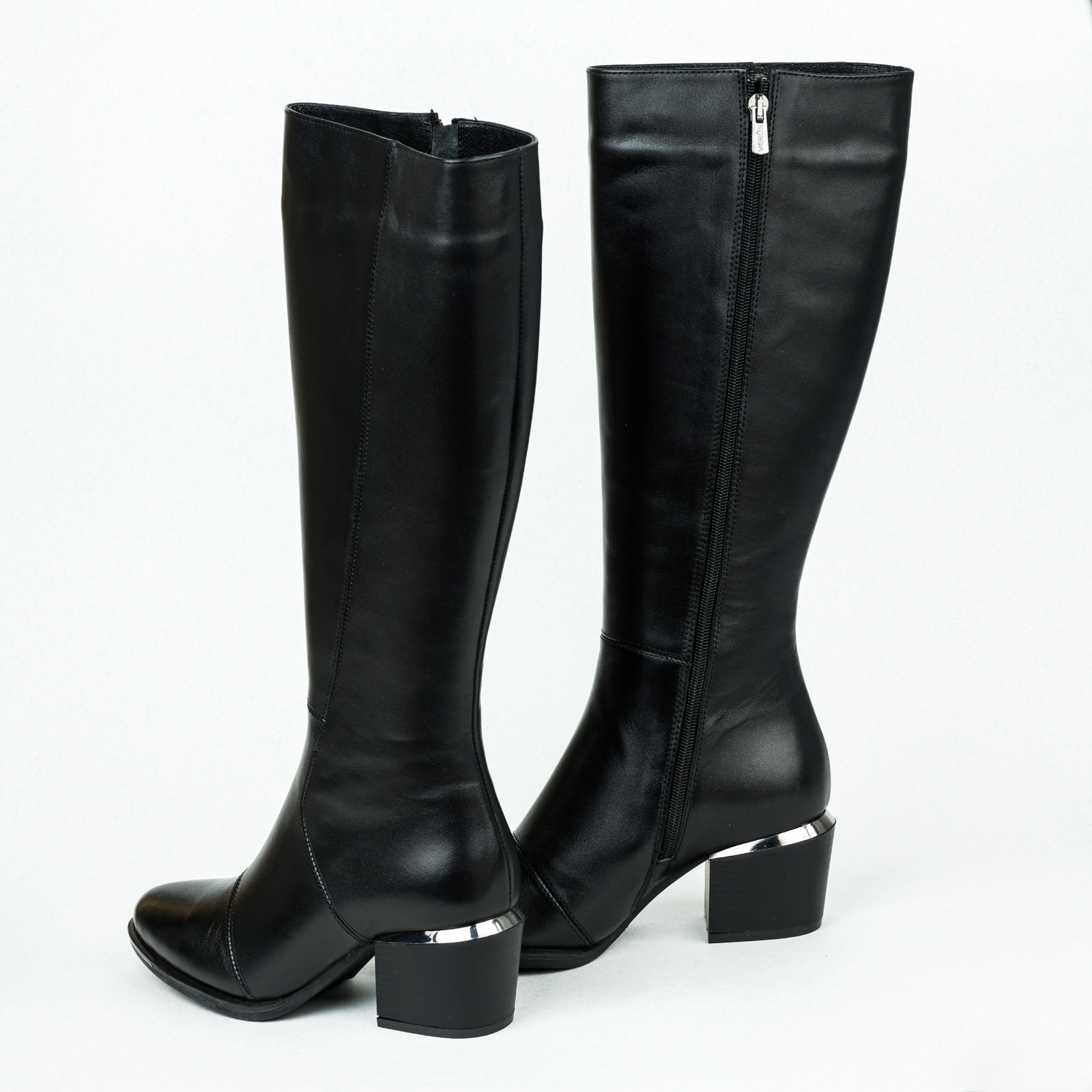 Leather boots B149 - BLACK