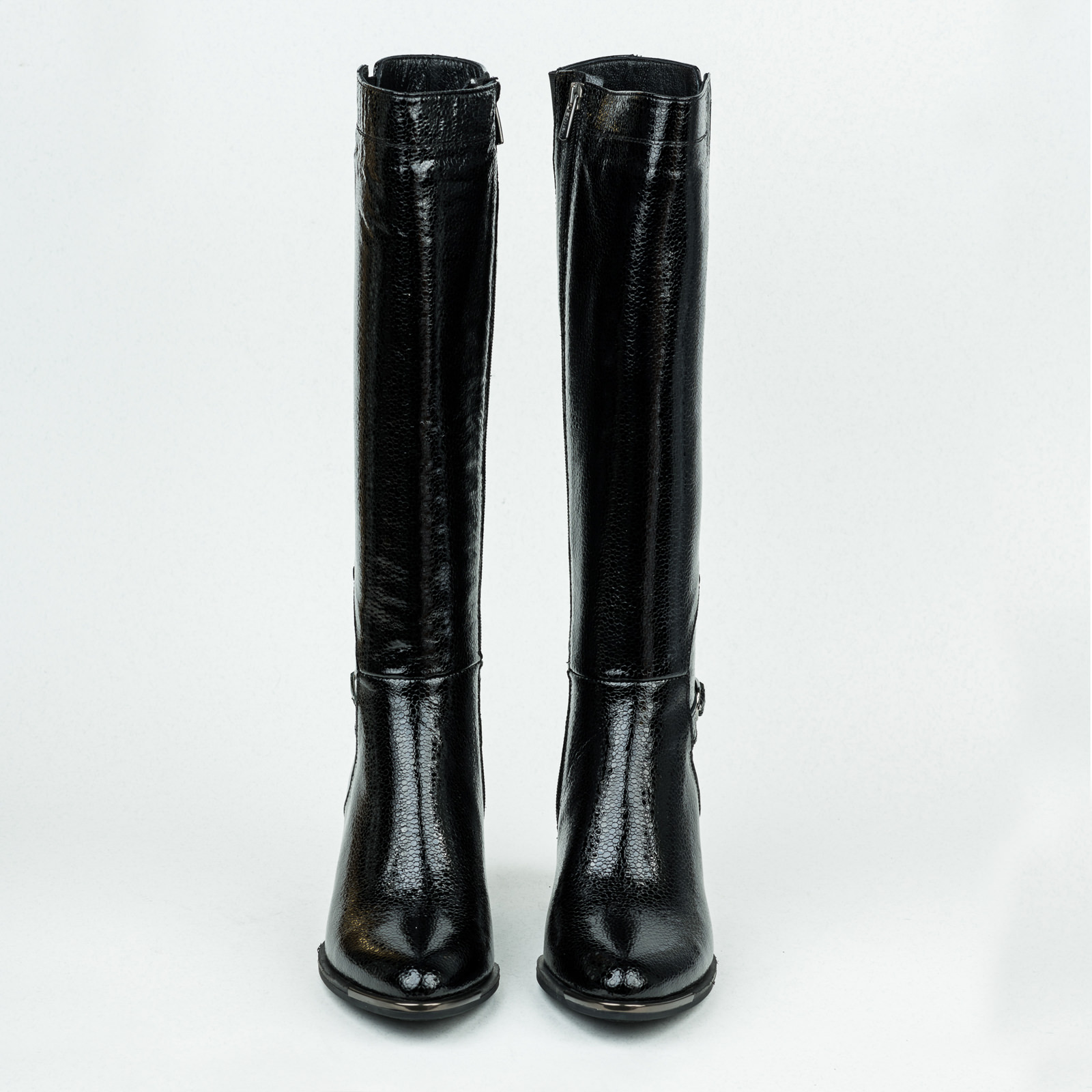 Leather boots B094 - BLACK