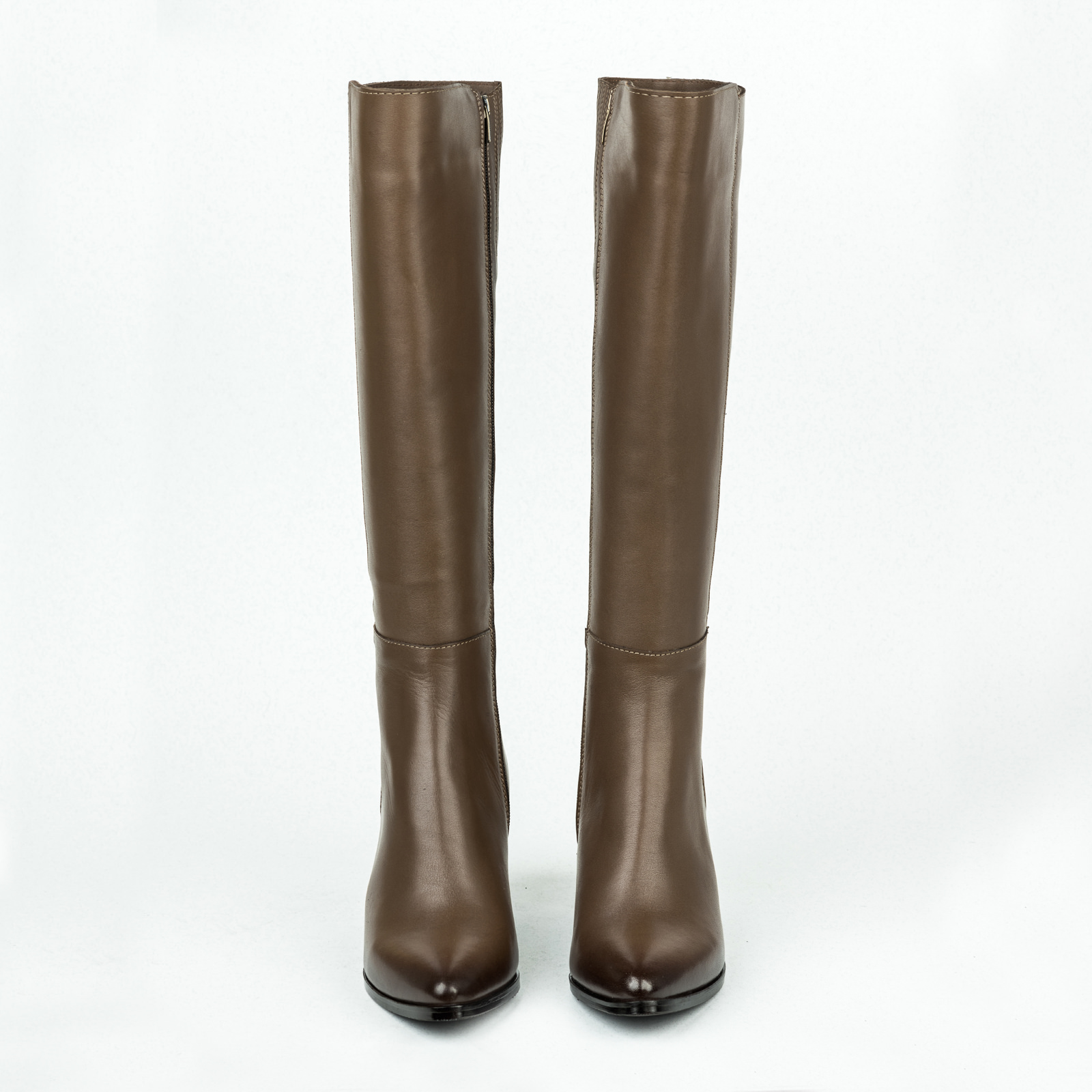Leather boots B096 - BROWN