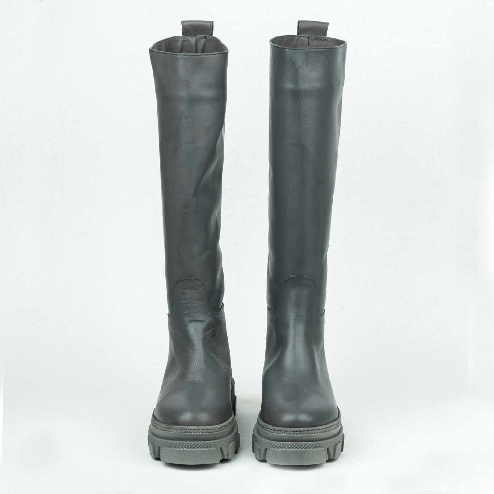 Leather WATERPROOF boots B128 - GREY
