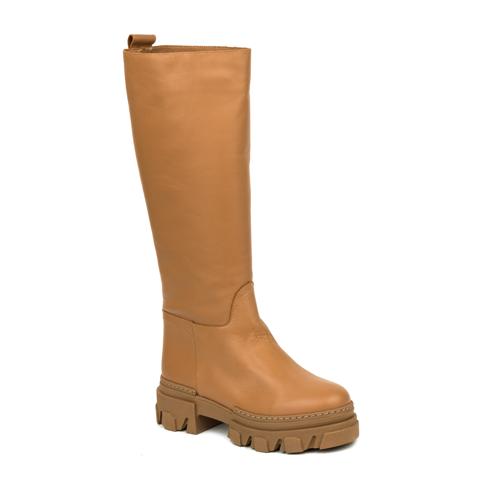 Leather WATERPROOF boots B128 - CAMEL