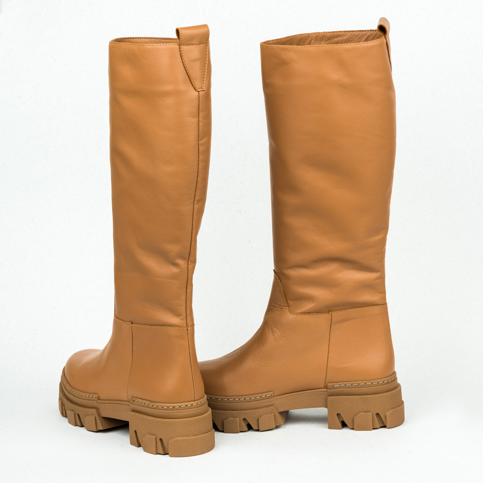 Leather WATERPROOF boots B128 - CAMEL