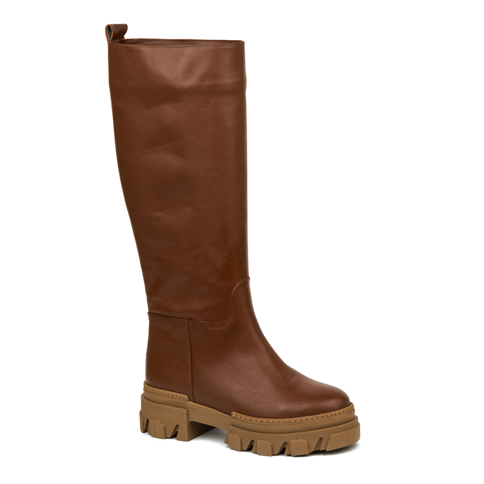Leather WATERPROOF boots B128 - BROWN