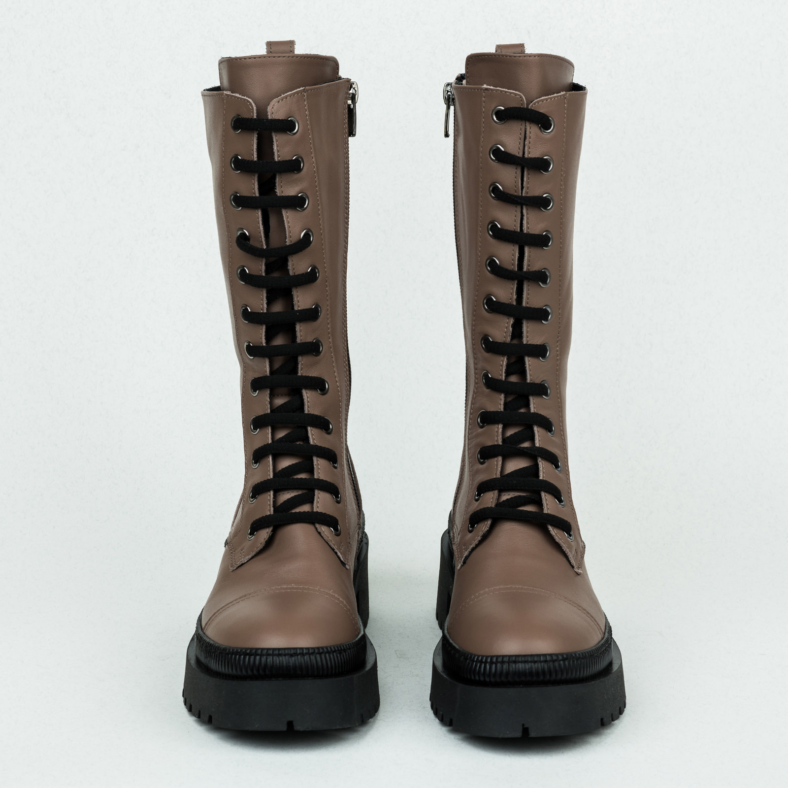 Leather ankle boots B150 - BROWN