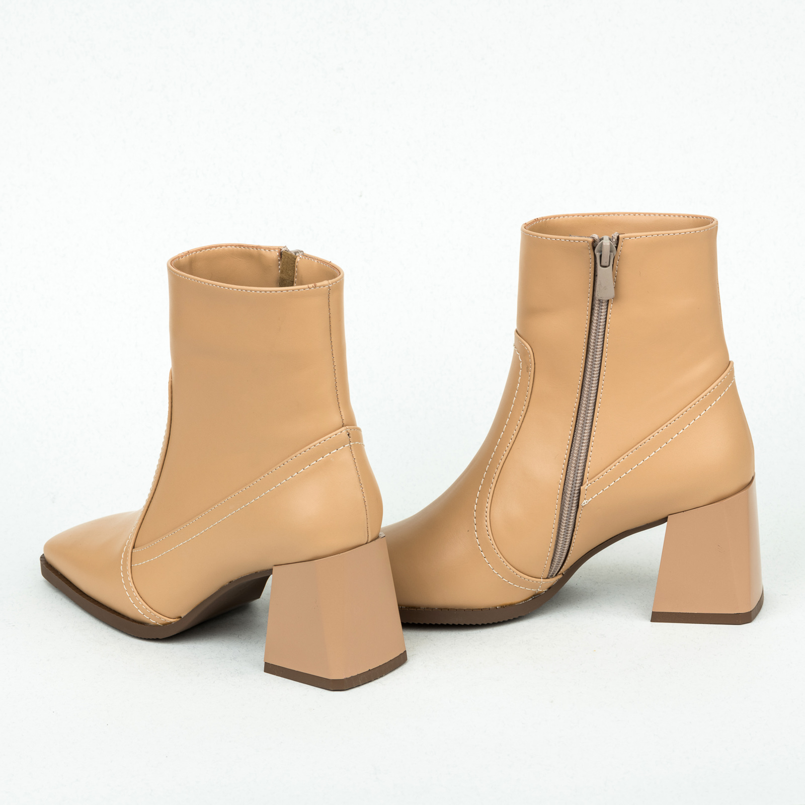 Women ankle boots B163 - BEIGE