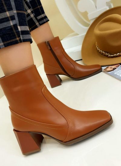 Women ankle boots B163 - CAMEL