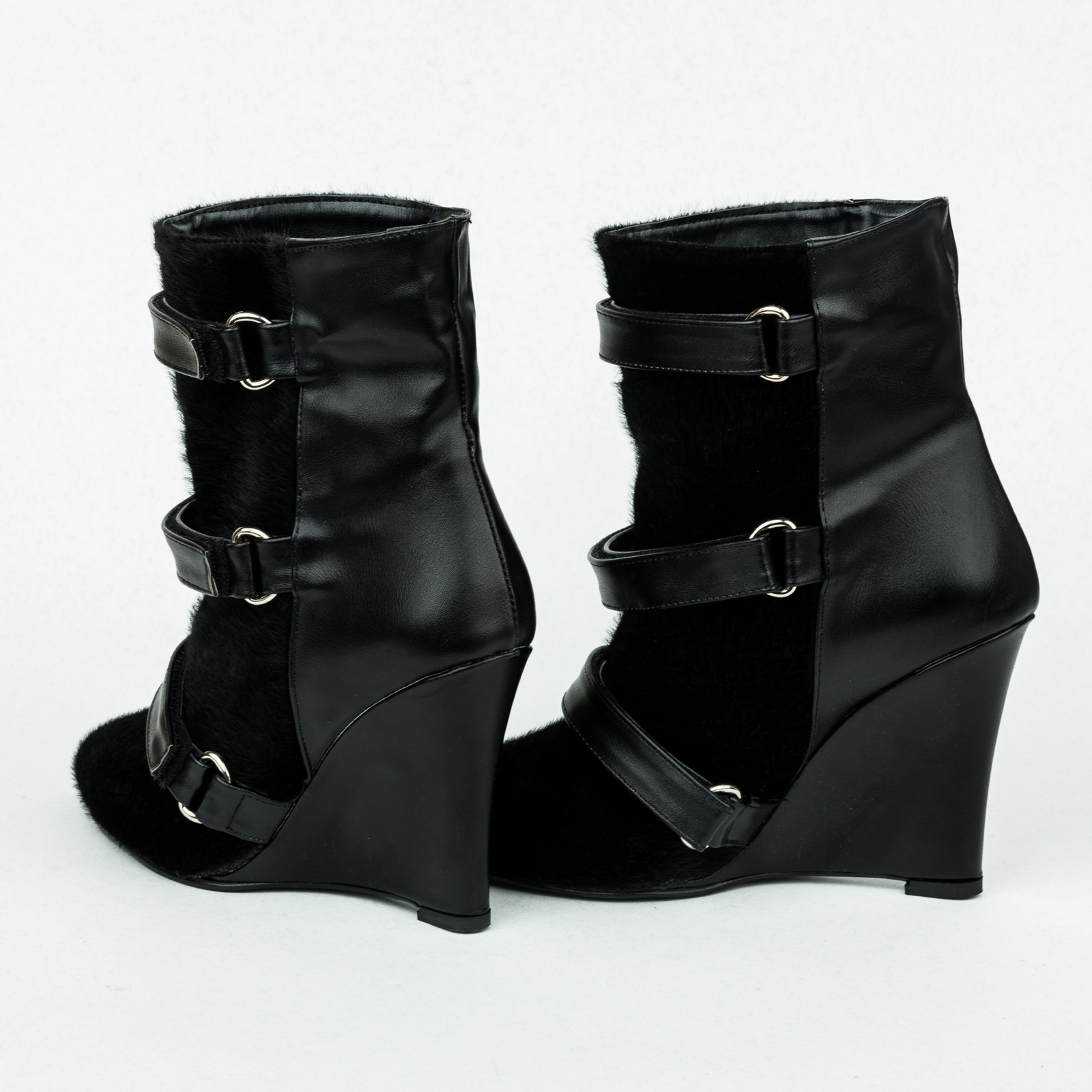 Women ankle boots B166 - BLACK