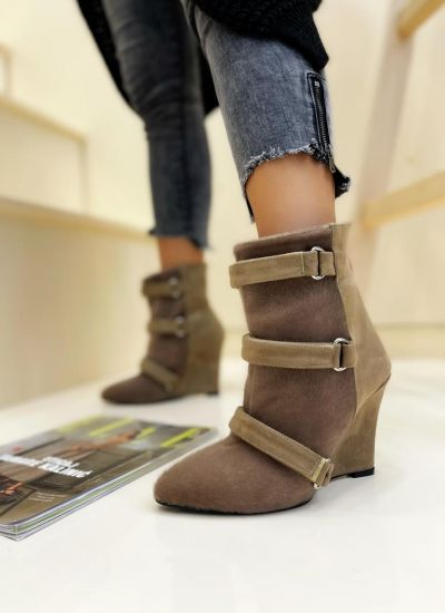 Women ankle boots B166 - BEIGE