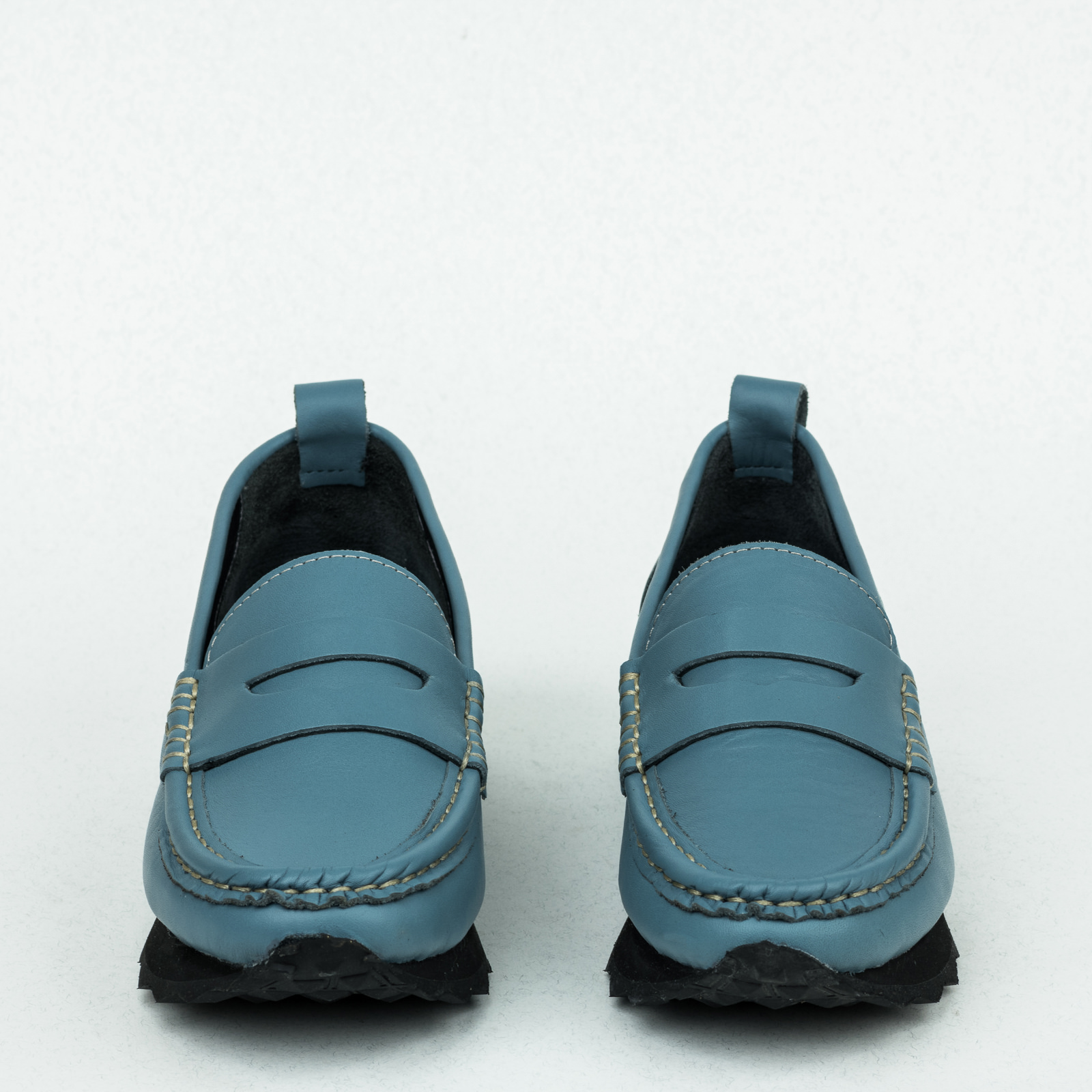 Kožne cipele B187 - PLAVA