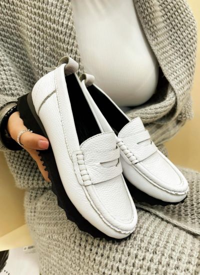 Leather shoes & flats KANI - WHITE