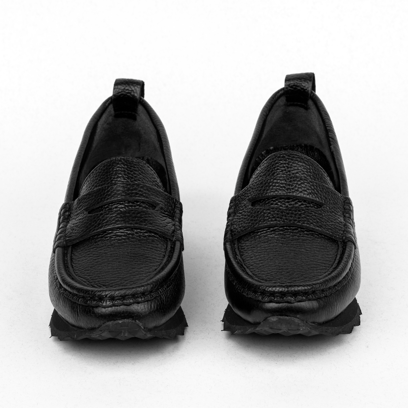 Leather shoes & flats B187 - BLACK