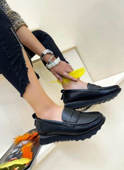 Leather shoes & flats KANI - BLACK