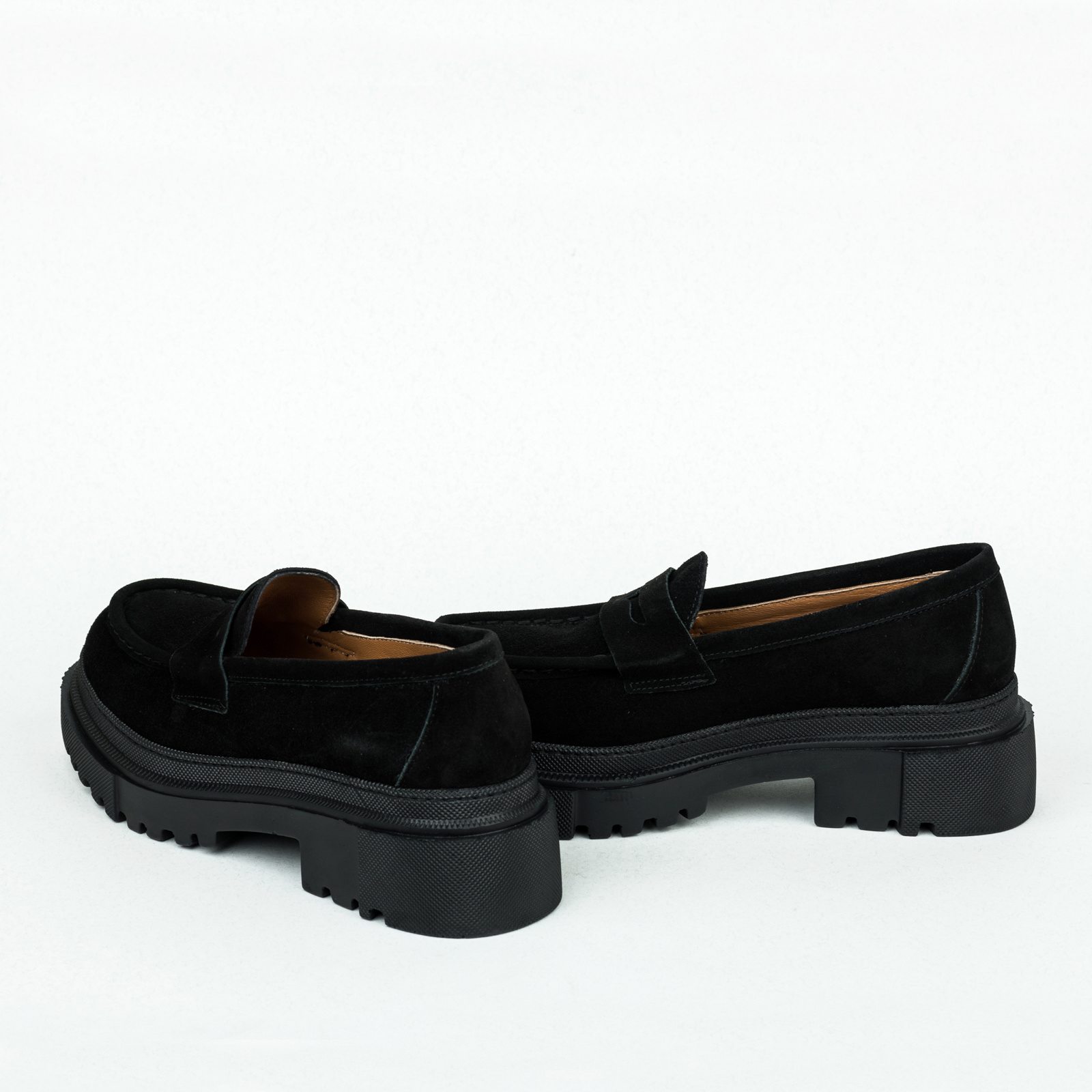 Kožne cipele B063 - CRNA