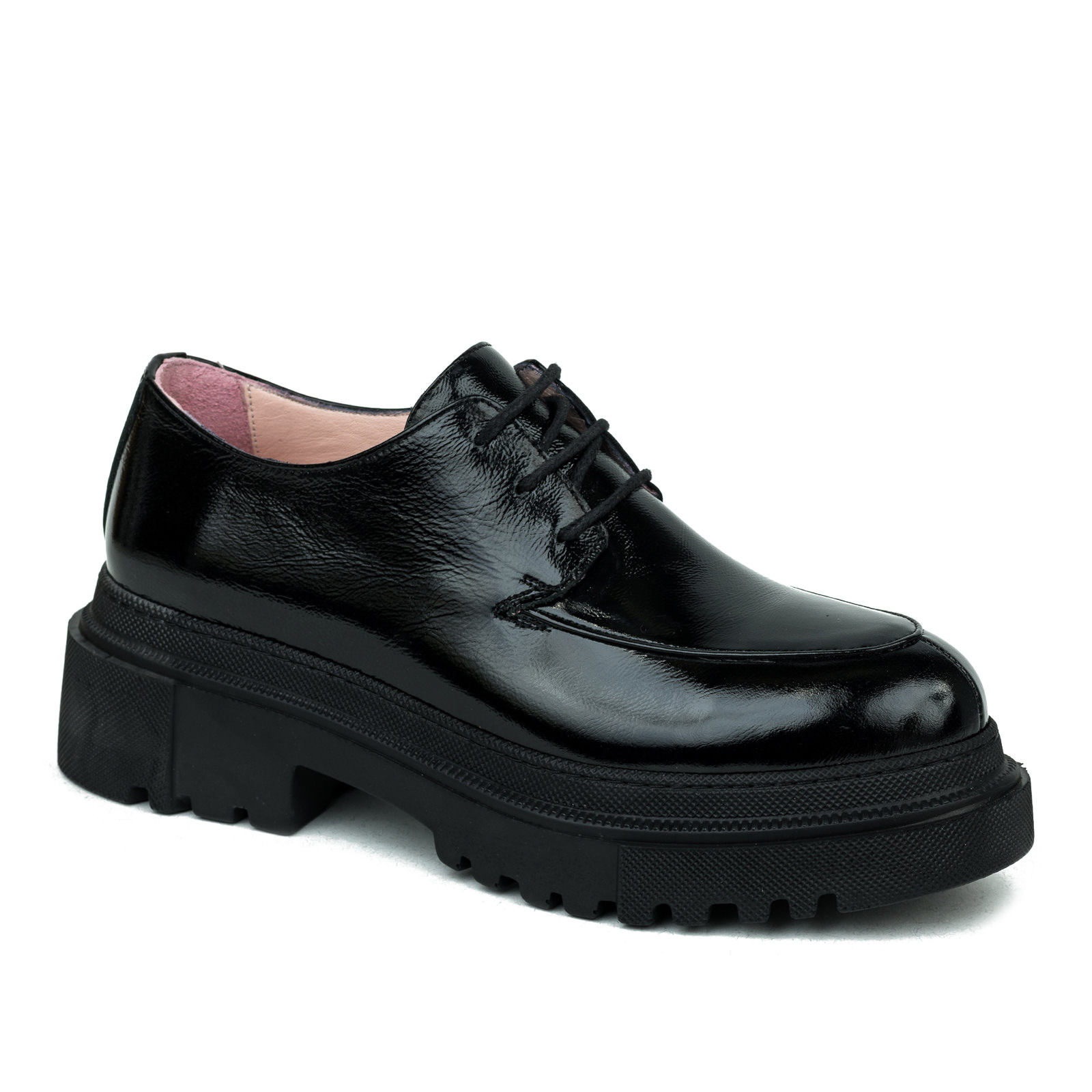 Leather shoes & flats B189 - BLACK