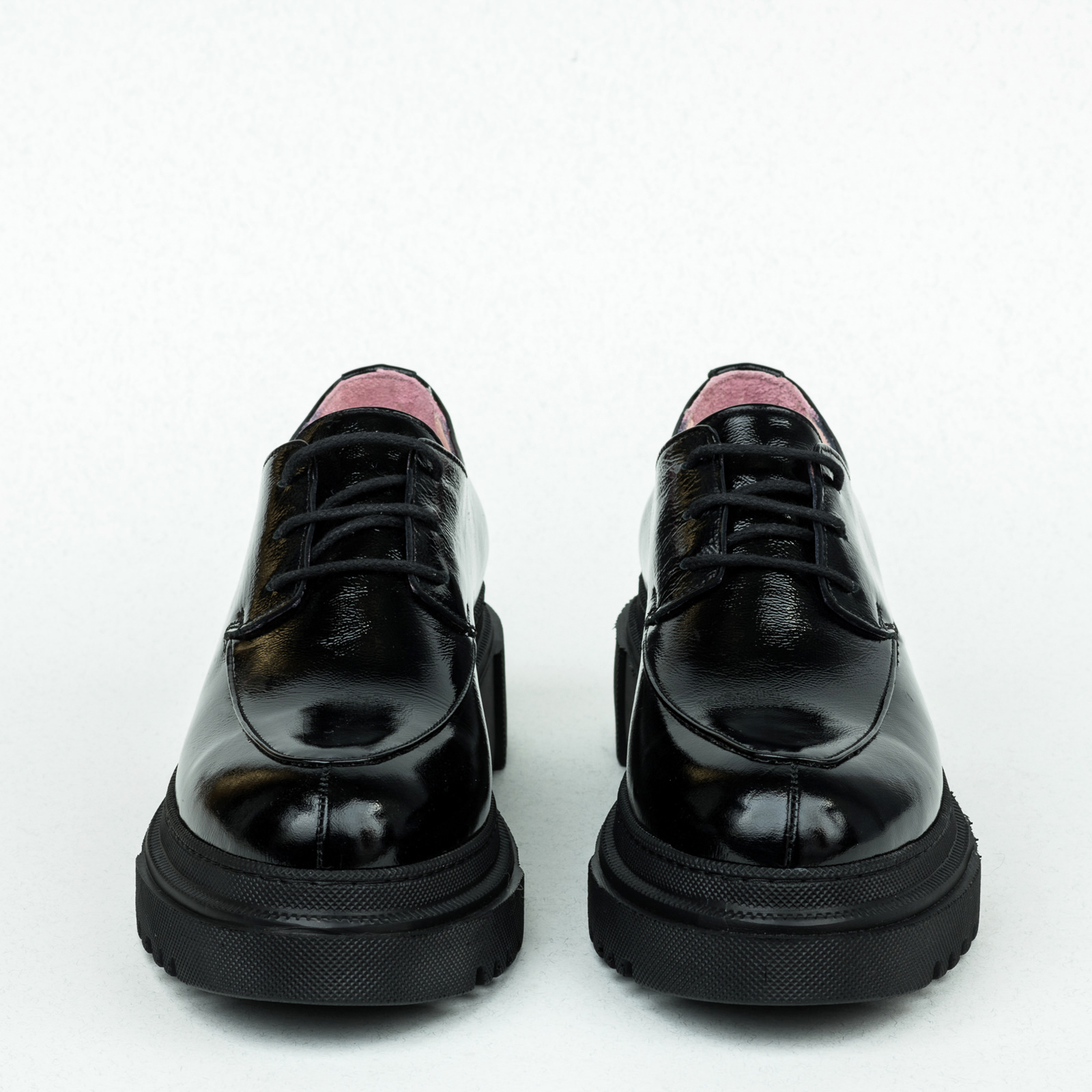 Kožne cipele B189 - CRNA