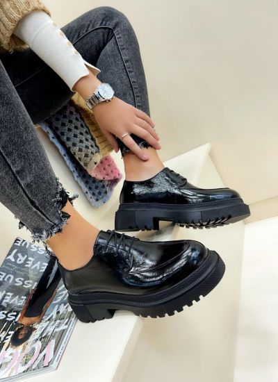 Leather shoes & flats SHYLA - BLACK