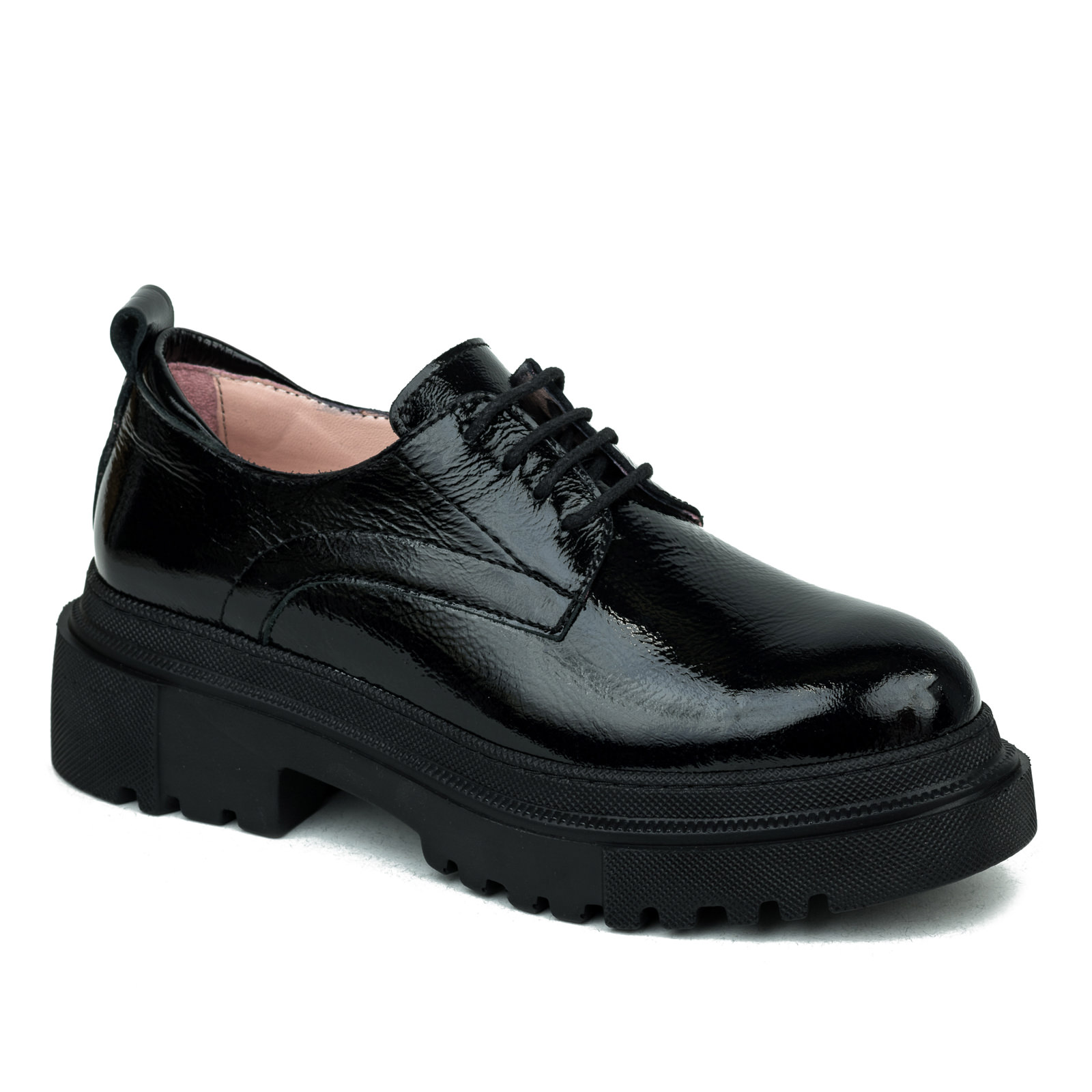 Kožne cipele B190 - CRNA