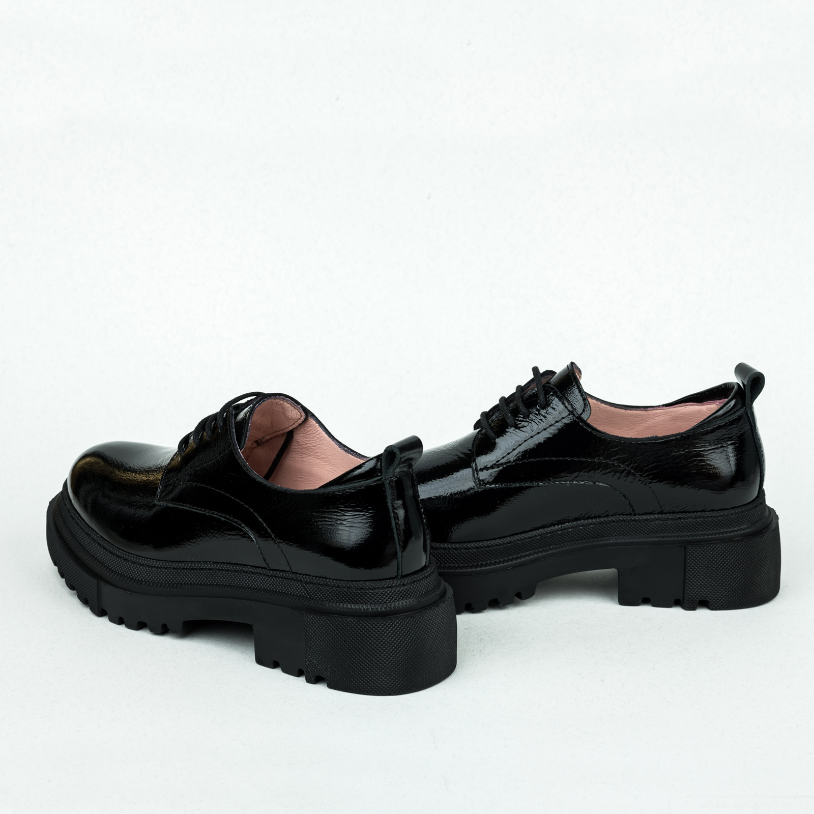 Leather shoes & flats B190 - BLACK
