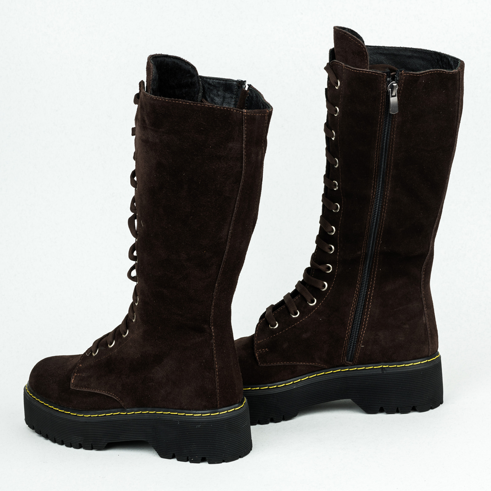 Leather WATERPROOF boots B204 - BROWN
