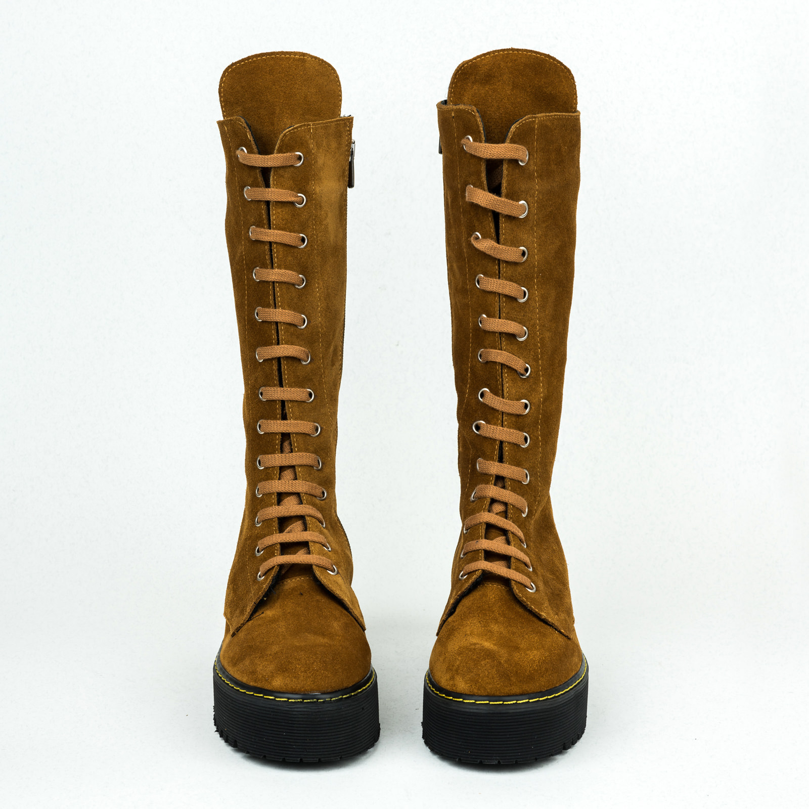 Leather WATERPROOF boots B204 - OCHRE