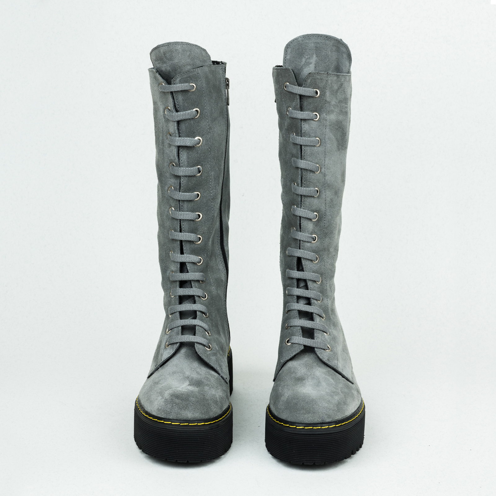 Leather WATERPROOF footwear LIBBY - GREY