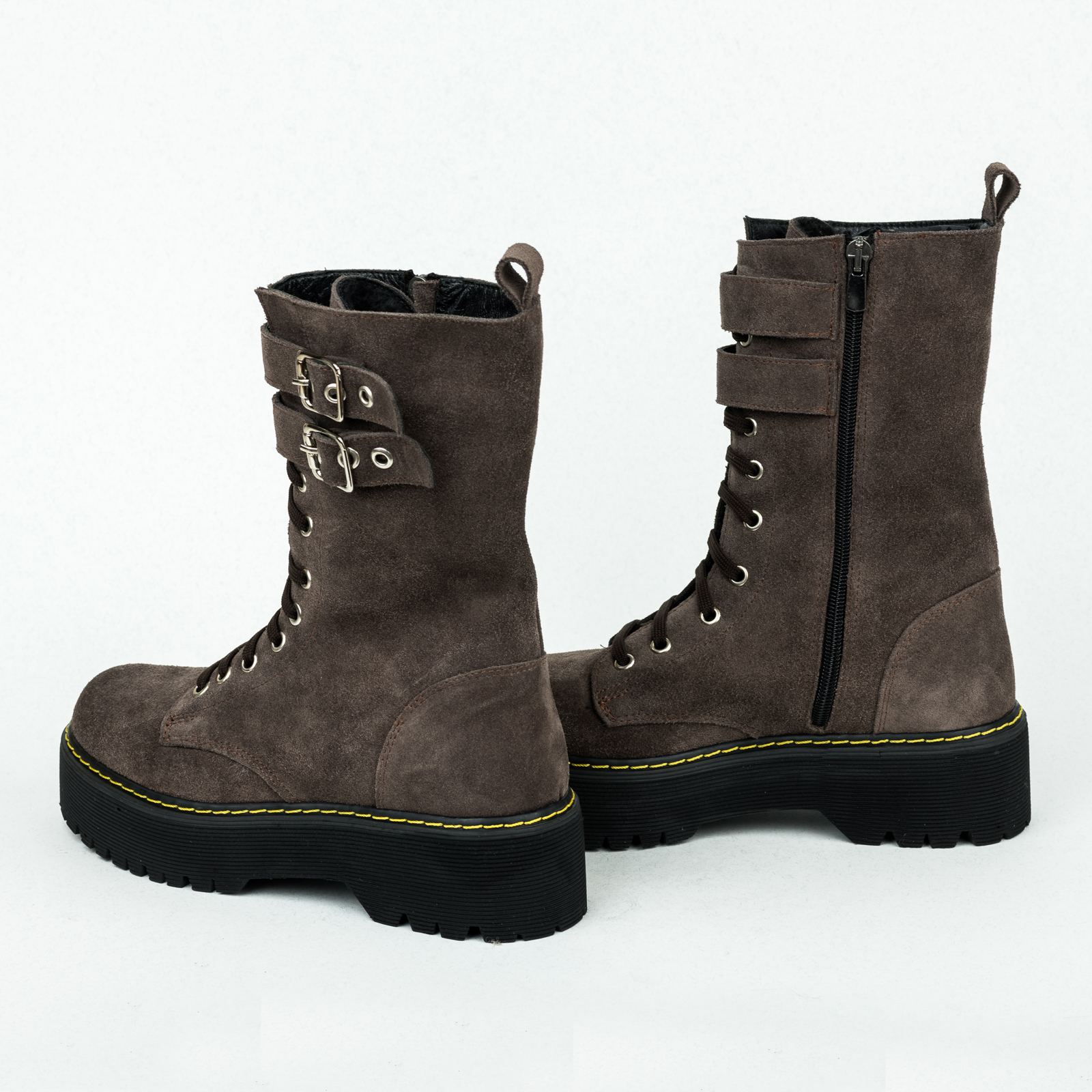 Leather WATERPROOF boots B203 - BEIGE