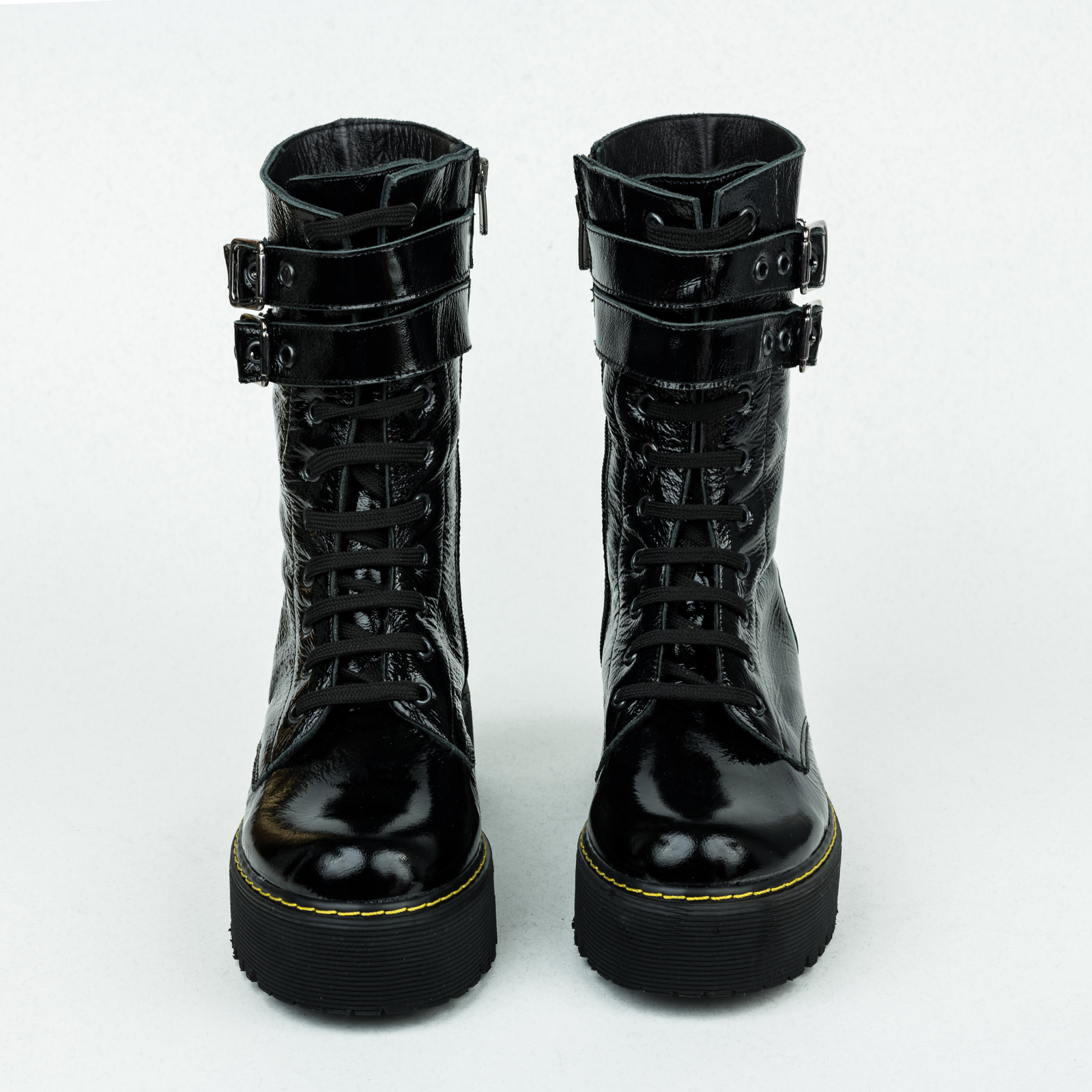 Leather WATERPROOF boots B204 - BLACK