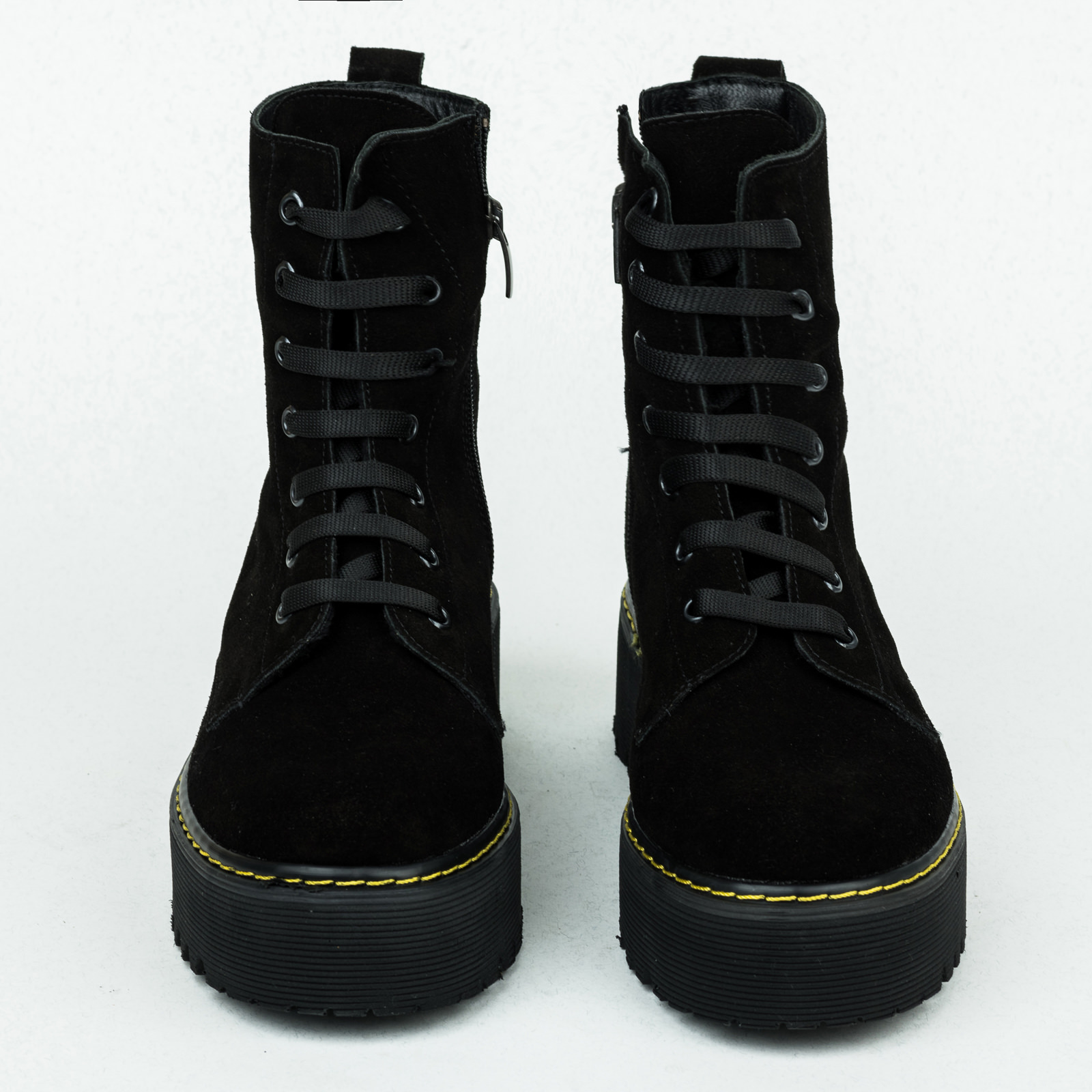 Leather WATERPROOF boots B206 - BLACK