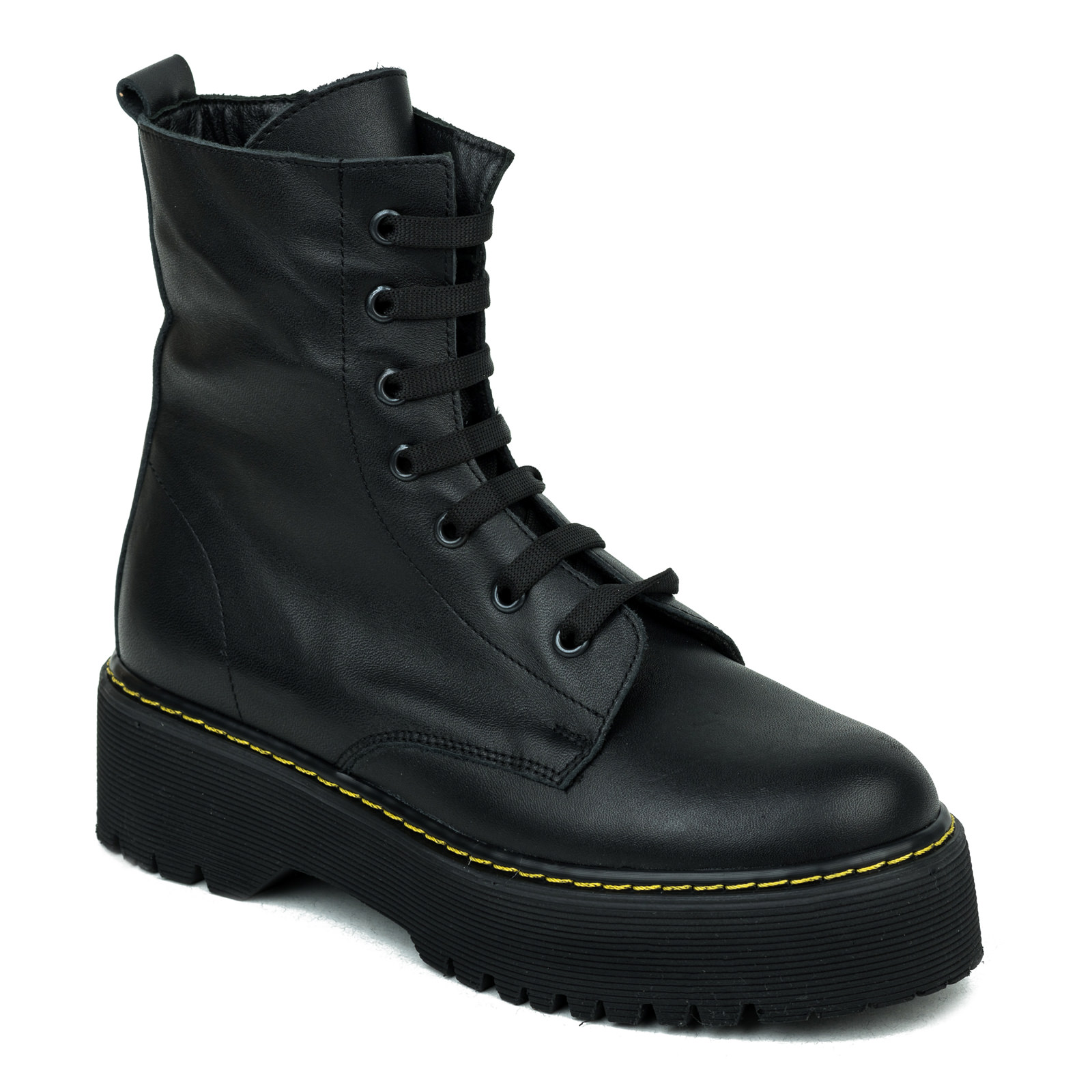 Leather WATERPROOF boots B207 - BLACK