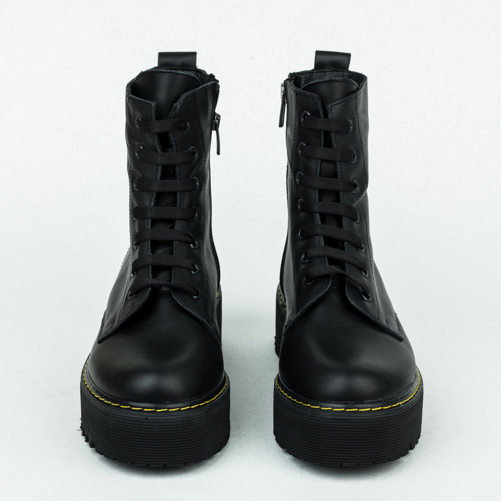 Leather WATERPROOF boots B207 - BLACK