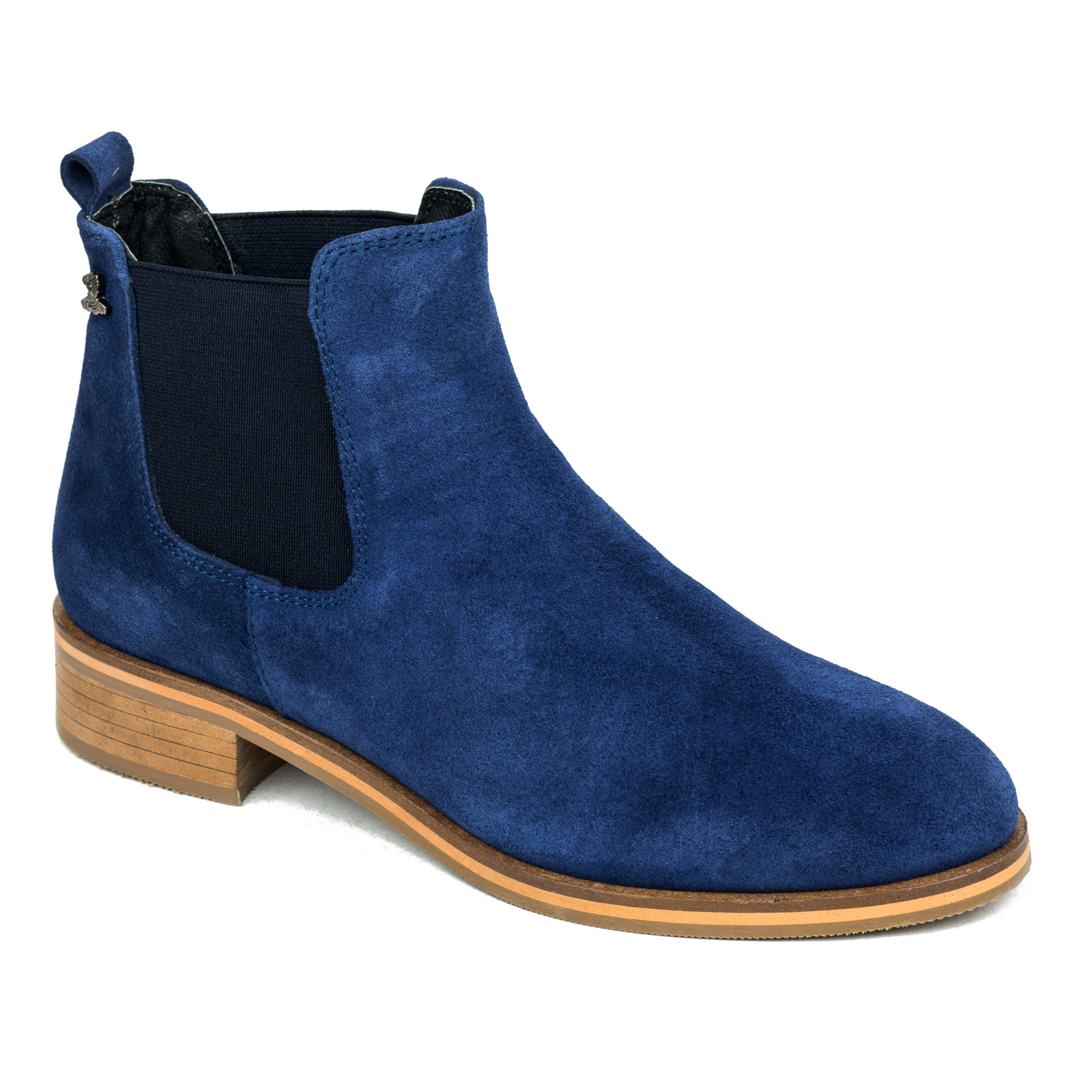 Leather ankle boots B210 - BLUE