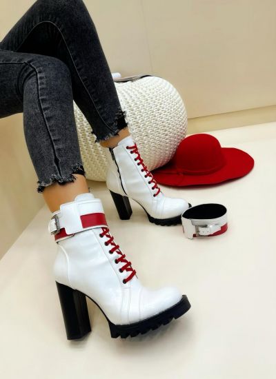 Women ankle boots B223 - WHITE