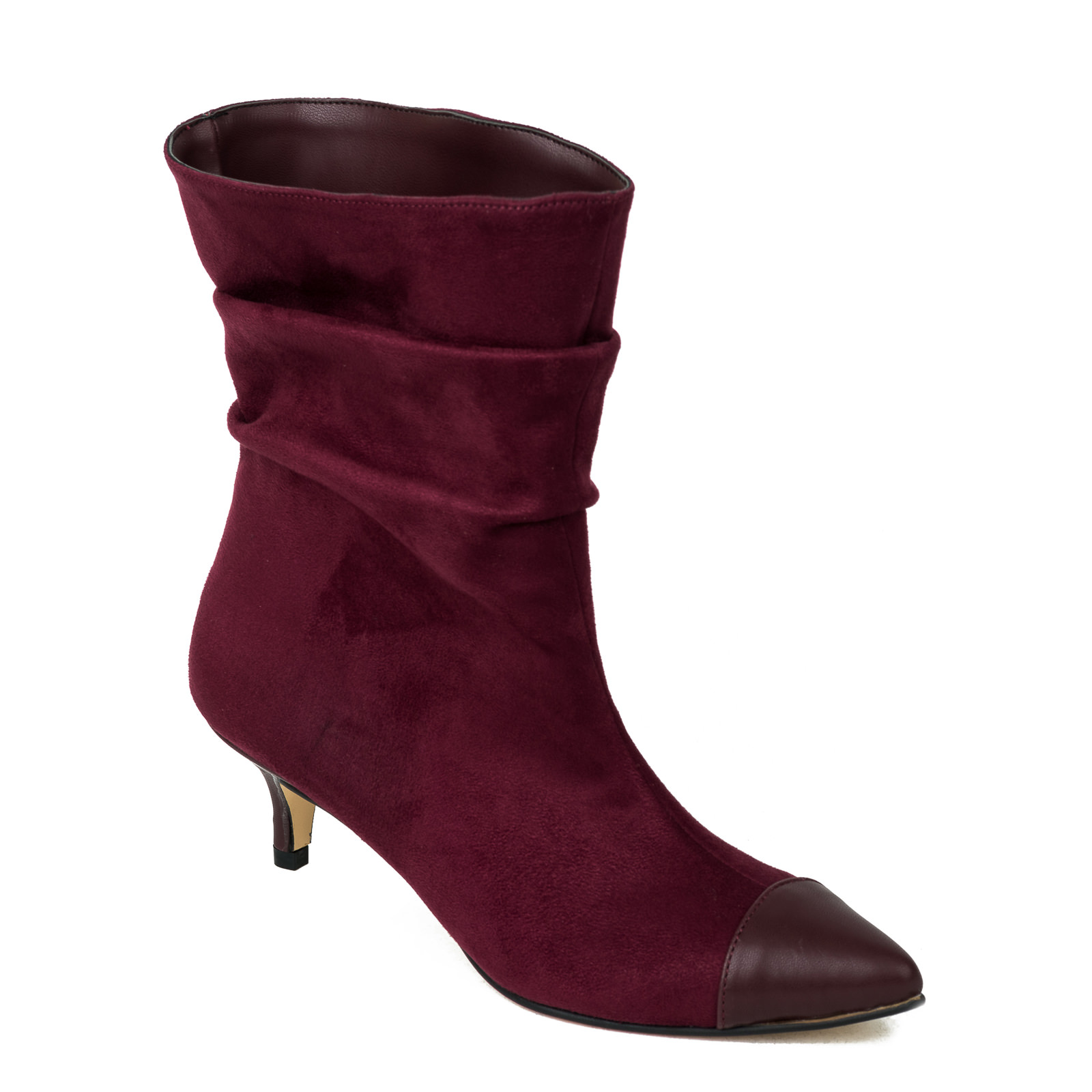 Women ankle boots B238 - WINE RED