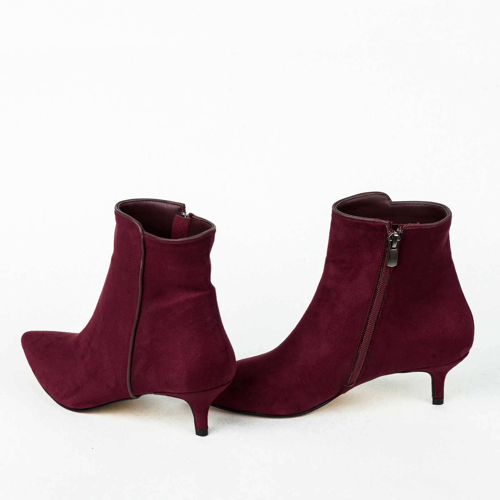 Women ankle boots B239 - WINE RED